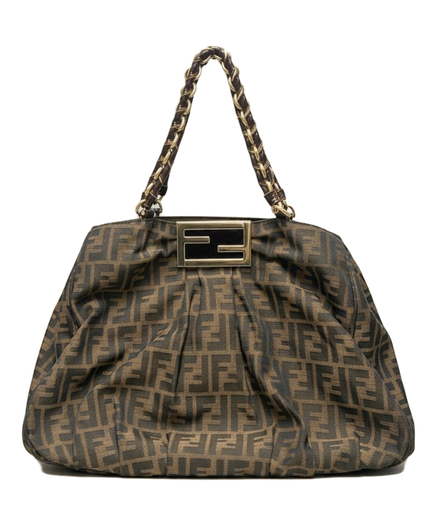 フェンディ FENDI チェーンバッグ 中古・古着通販】FENDI (フェンディ) チェーントートバッグ ブラウン