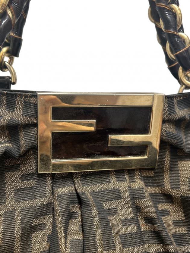 中古・古着通販】FENDI (フェンディ) チェーントートバッグ ブラウン