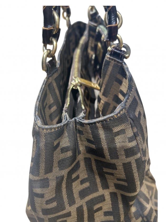 中古・古着通販】FENDI (フェンディ) チェーントートバッグ ブラウン