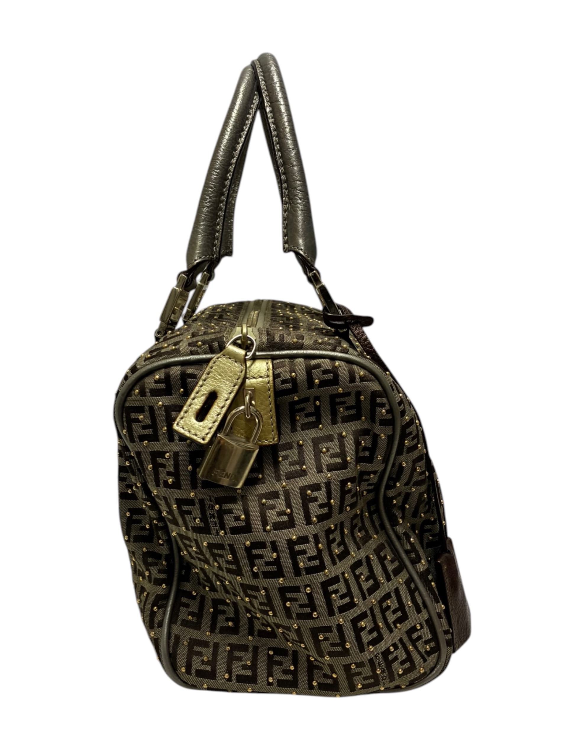 中古・古着通販】FENDI (フェンディ) スタッズミニボストンバッグ