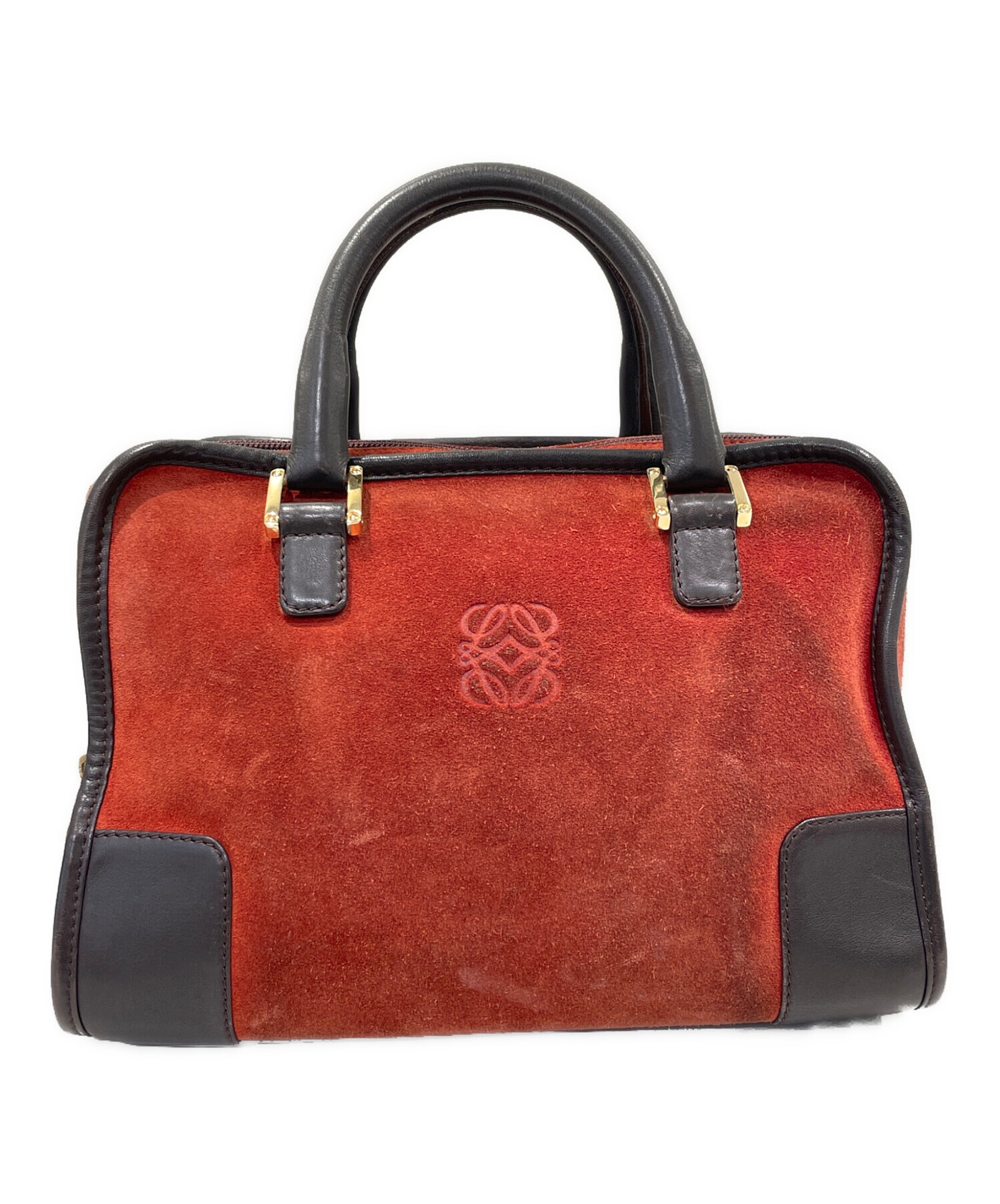 中古・古着通販】LOEWE (ロエベ) アマソナ28/スウェードハンドバッグ 