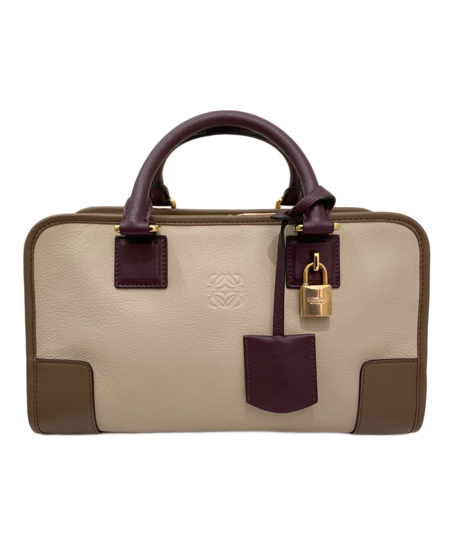 中古・古着通販】LOEWE (ロエベ) アマソナ28 ベージュ×ブラウン