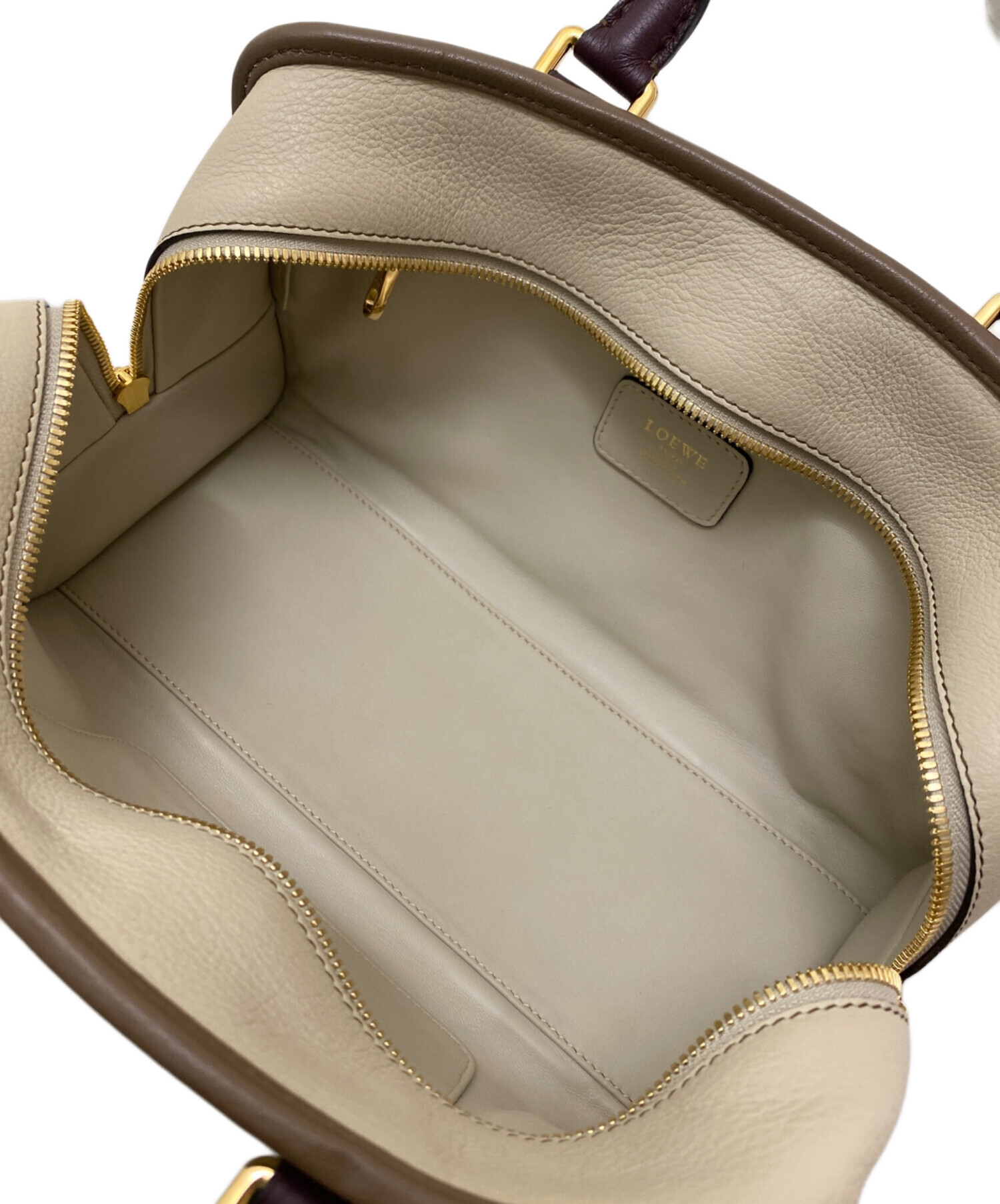 中古・古着通販】LOEWE (ロエベ) アマソナ28 ベージュ×ブラウン