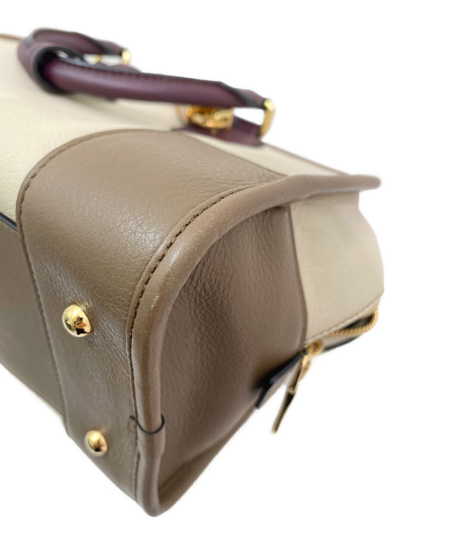 中古・古着通販】LOEWE (ロエベ) アマソナ28 ベージュ×ブラウン