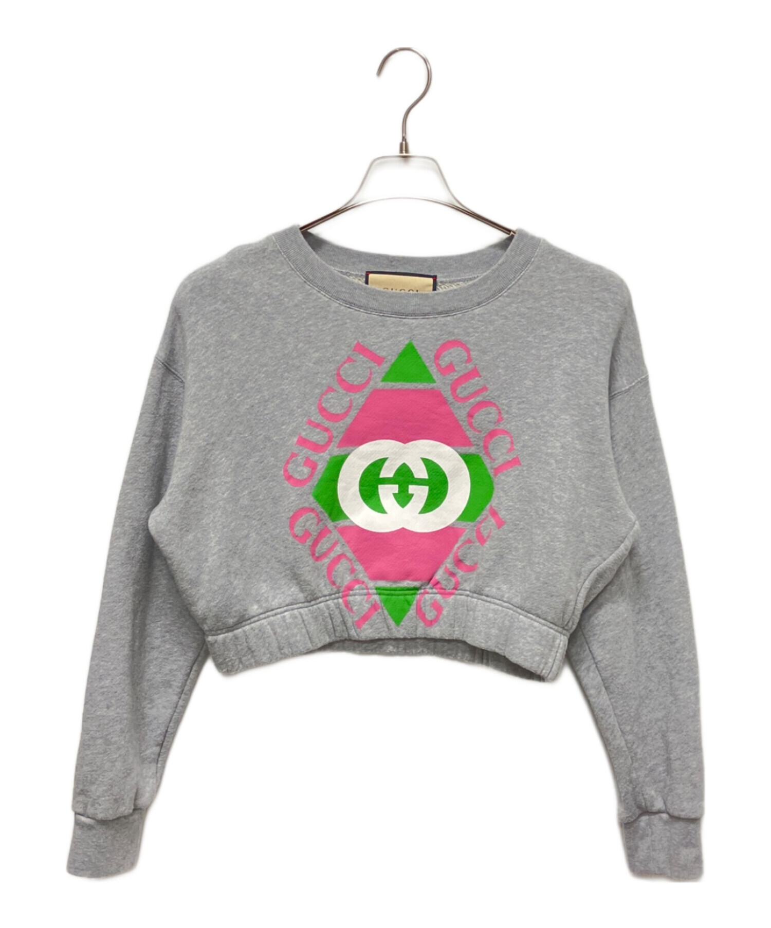 GUCCI　グッチ　グレー　ロゴ　トレーナー　ワンピース　キッズスウェット グッチ キッズ トレーナー GUCCI ブランド 子供服 スウェット トップス