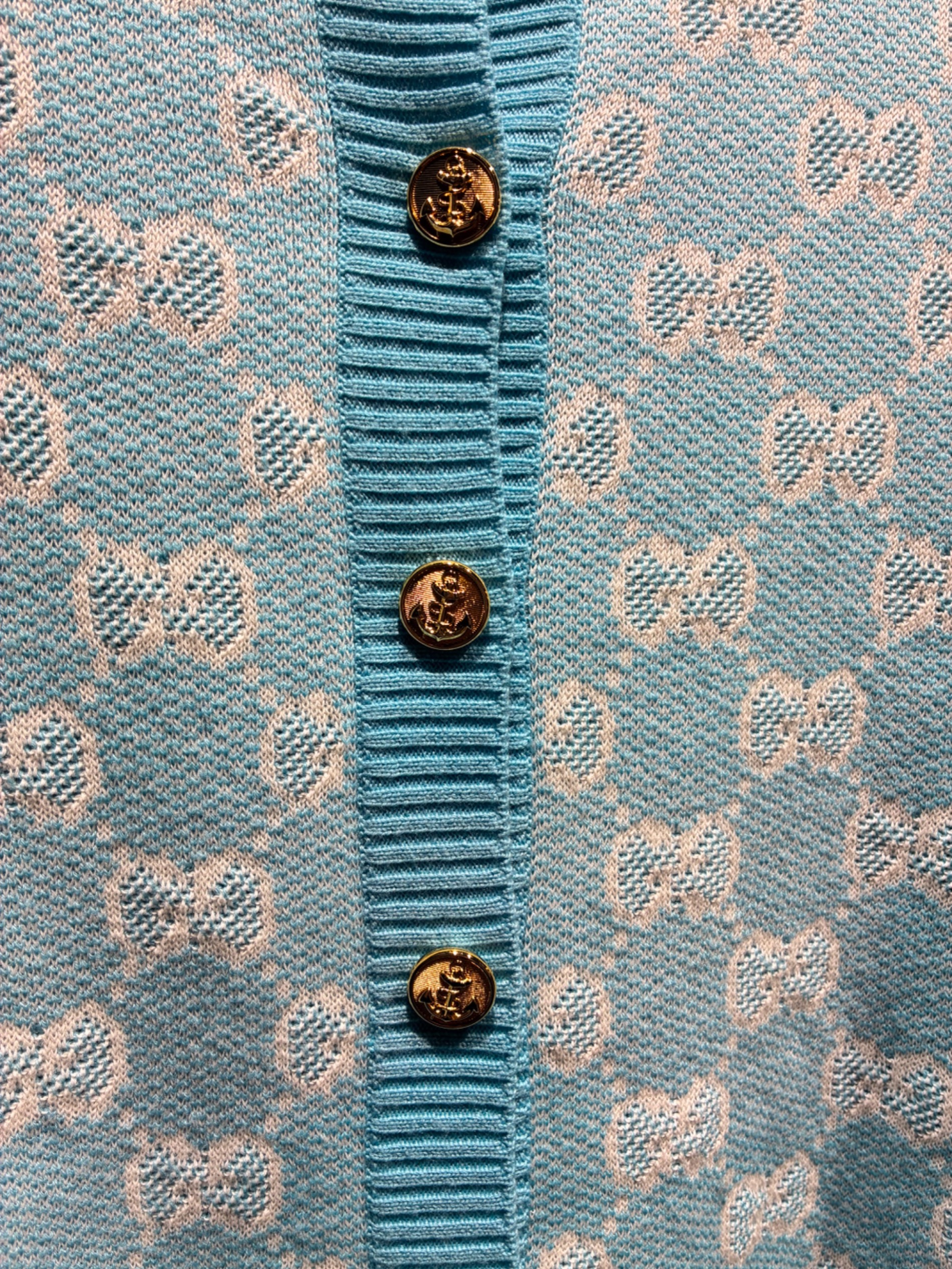 中古・古着通販】GUCCI (グッチ) GGジャガードカーディガン スカイ