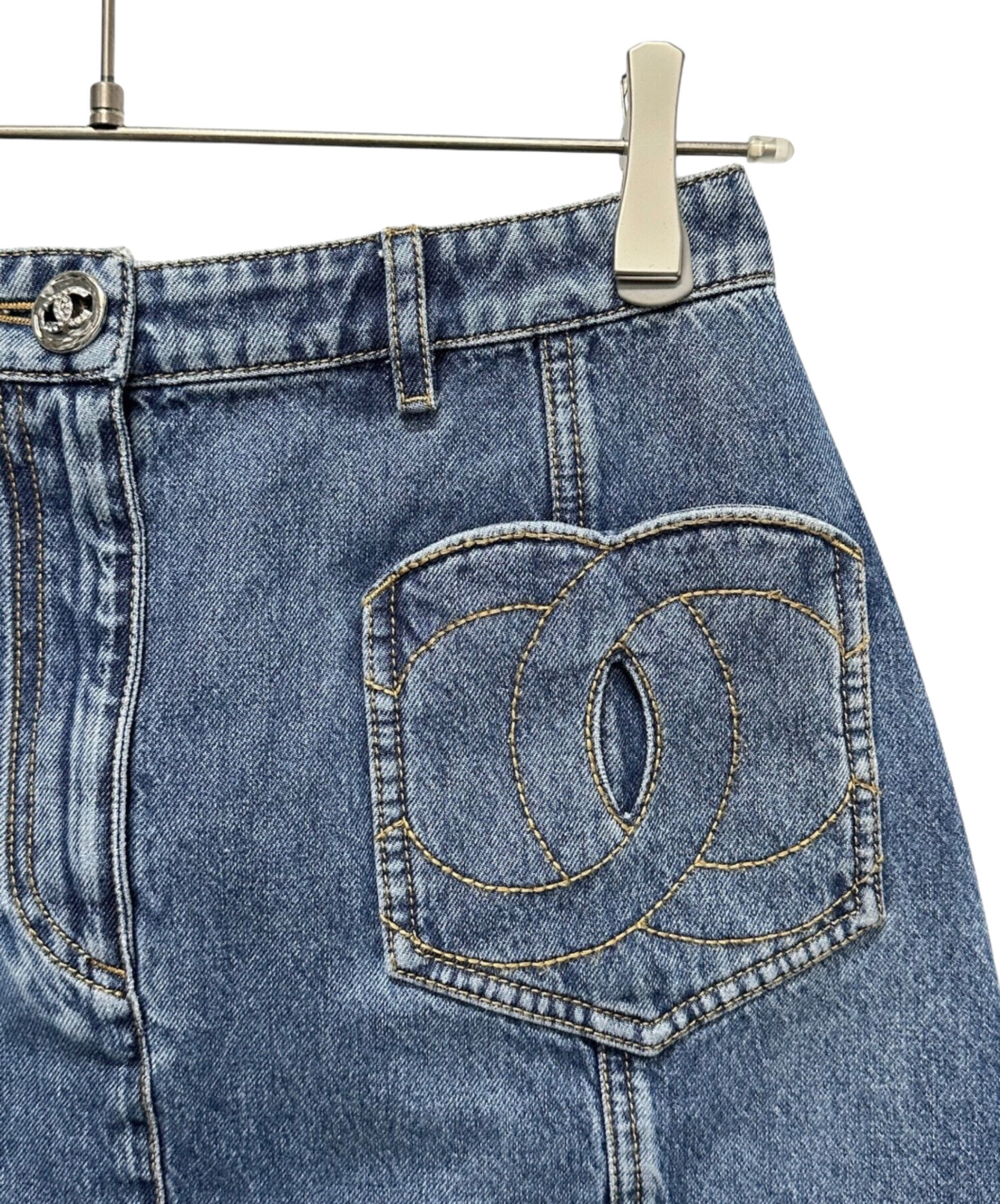 中古・古着通販】CHANEL (シャネル) ココポケットデニムミニスカート