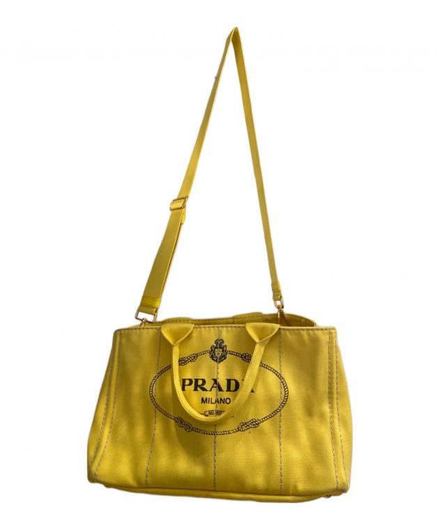 中古・古着通販】PRADA (プラダ) カナパM イエロー サイズ:M