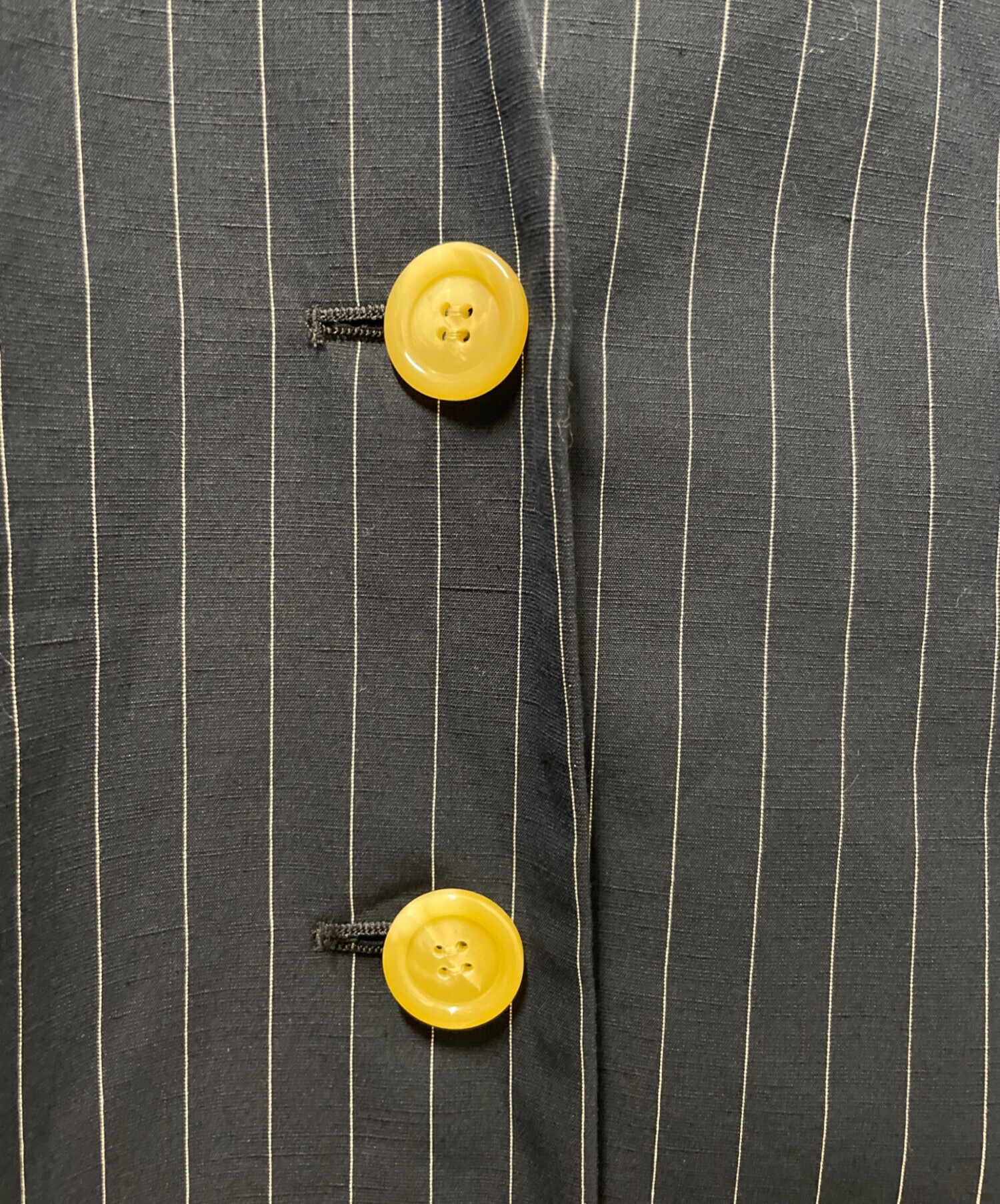 中古・古着通販】ENFOLD (エンフォルド) ピンストライプ ノーカラー