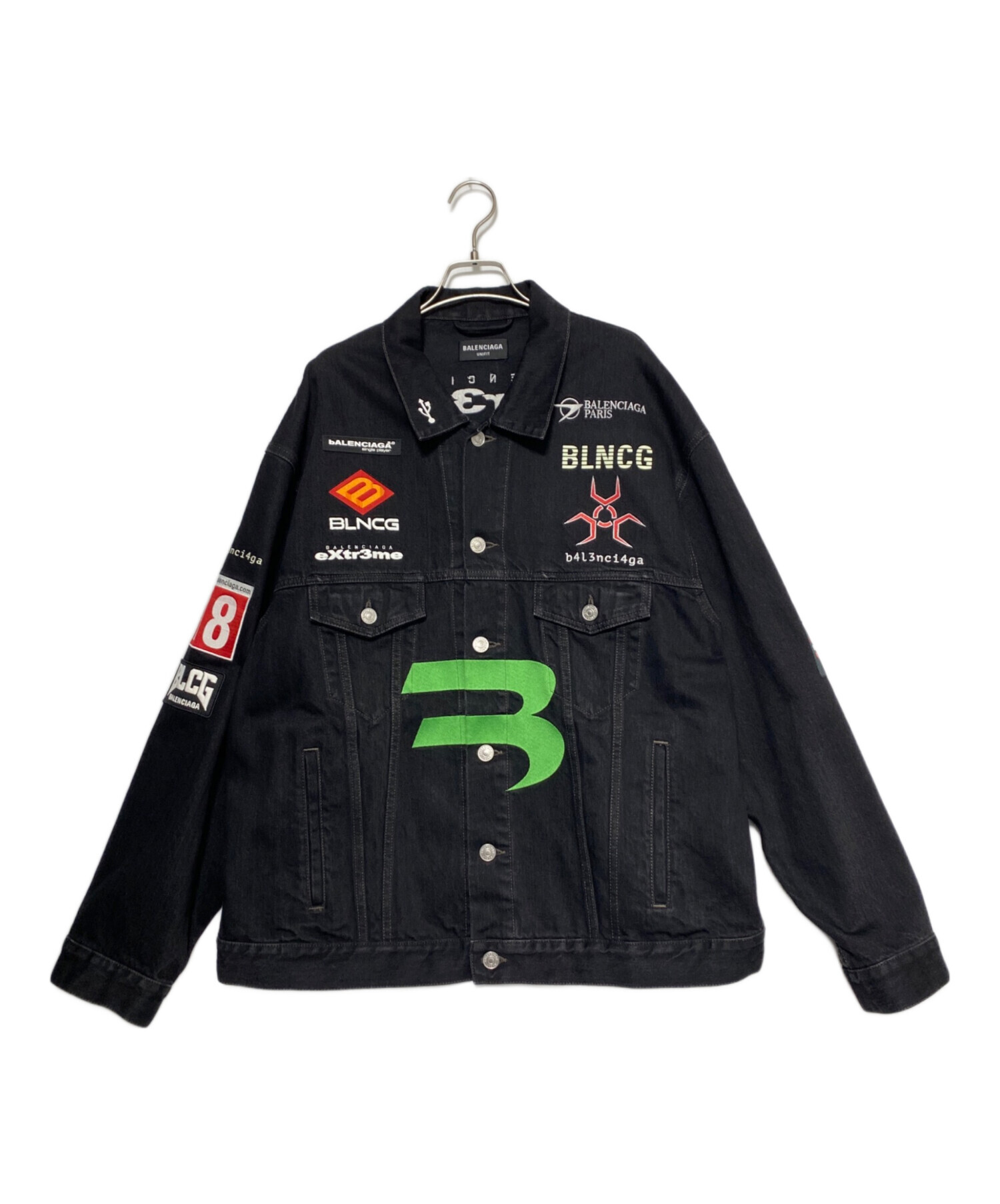 BALENCIAGA　 ジャケット21SS Gamer Denim Jacket 中古・古着通販】BALENCIAGA (バレンシアガ) GAMER LOGO DENIM JACKET