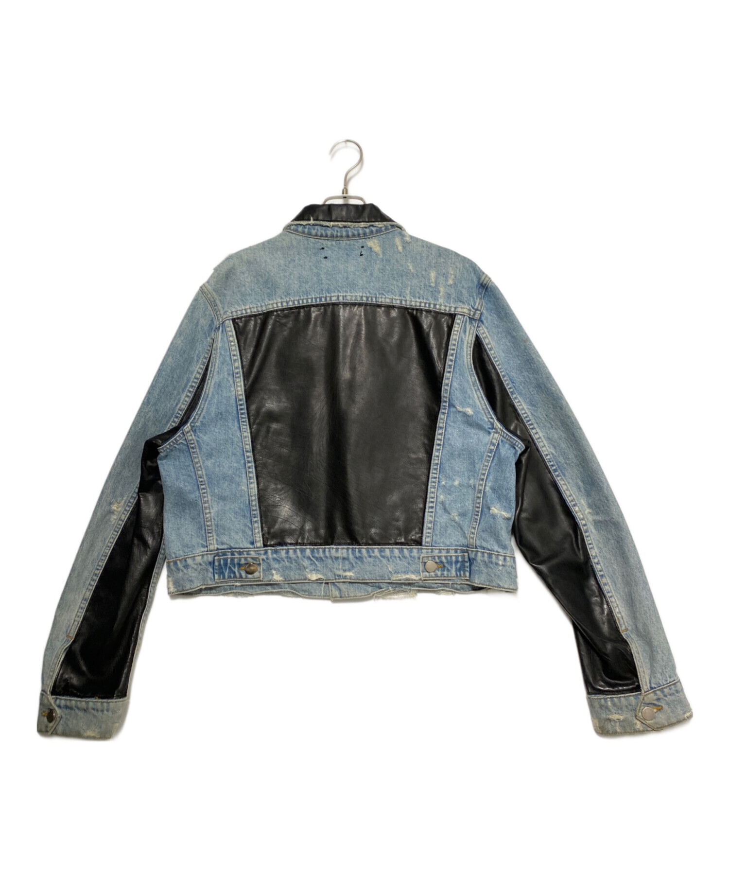 中古・古着通販】AMIRI (アミリ) レザー切替デニムジャケット サイズ