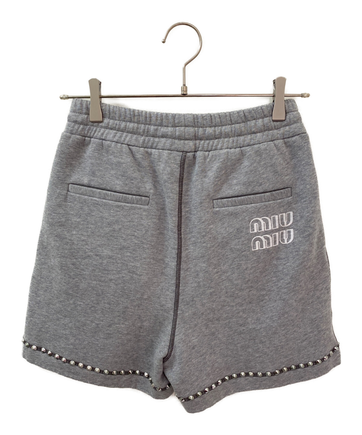 中古・古着通販】MIU MIU (ミュウミュウ) スウェットスタッズハーフ