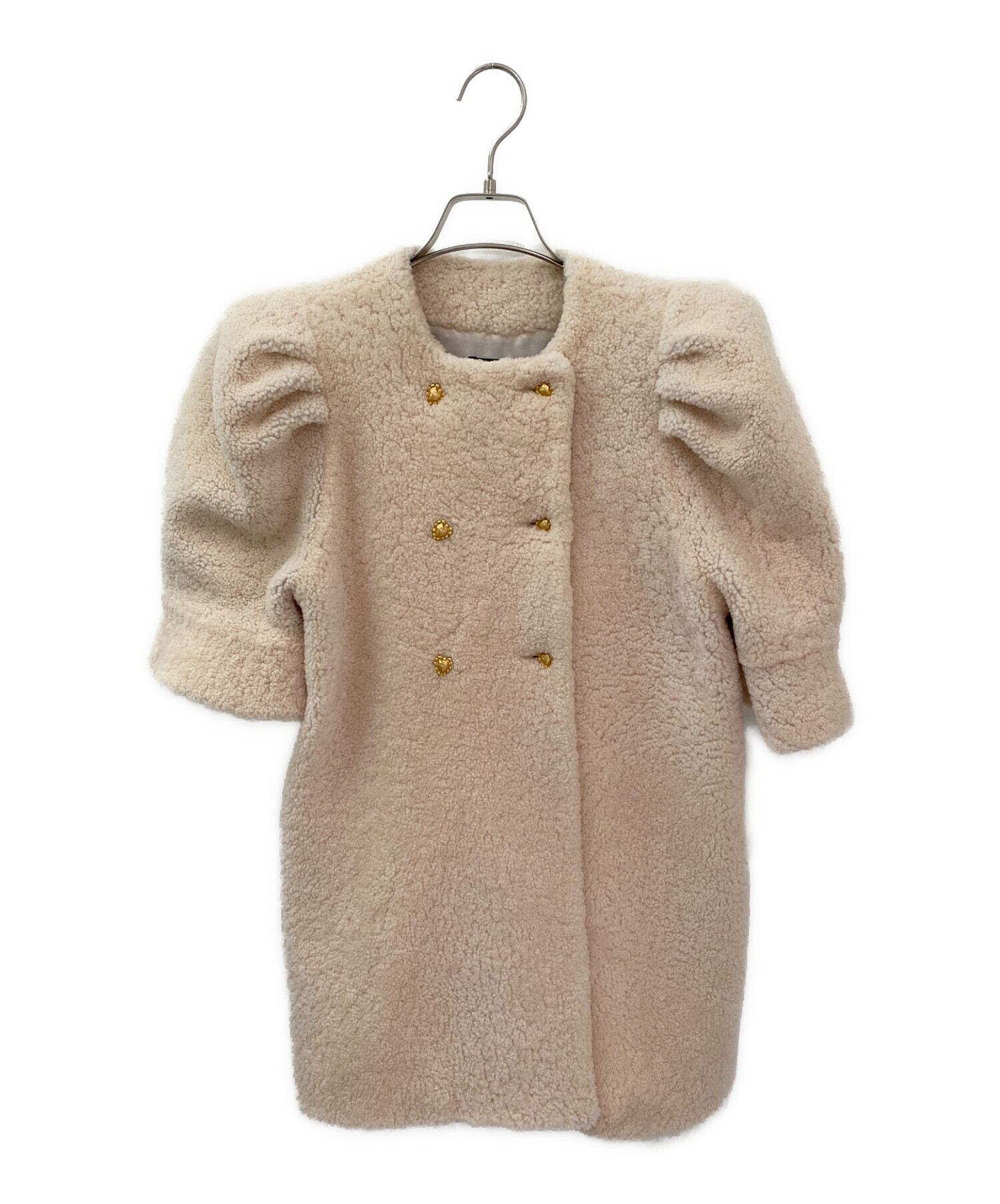 新品【LUDLOW/ラドロー】Mimoza Woolコート 中古・古着通販】LUDLOW (ラドロー) ムートンコート ピンクベージュ
