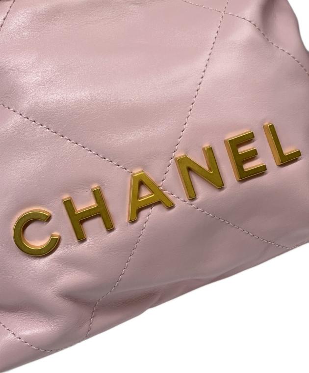 CHANEL シャネル ノースリーブトップス ピンク ロゴ入り ヴィンテージ 中古・古着通販】CHANEL (シャネル) CHANEL22 ミニ 2WAYバッグ ピンク