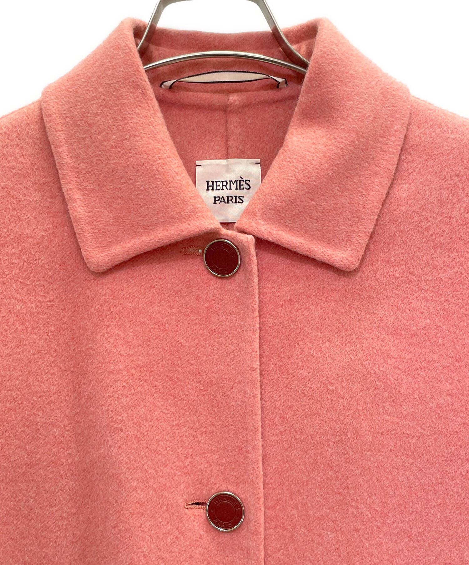 中古・古着通販】HERMES (エルメス) カシミヤ ロングジレ ピンク