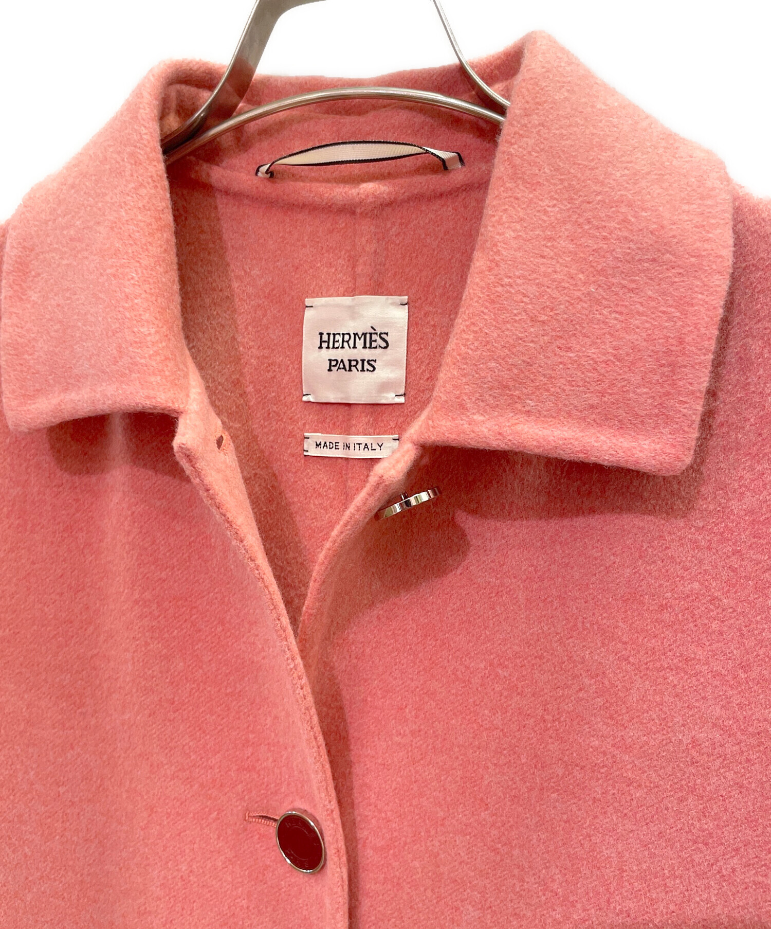 中古・古着通販】HERMES (エルメス) カシミヤ ロングジレ ピンク