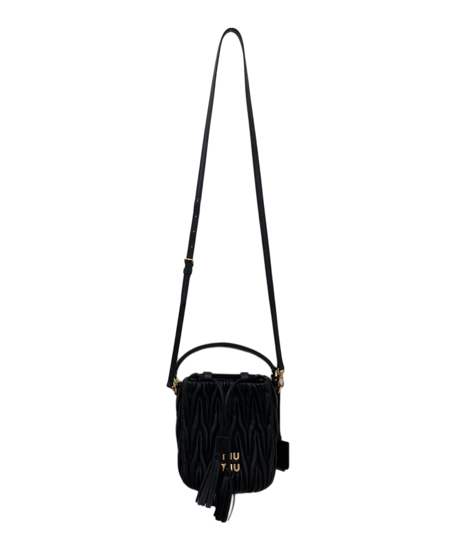 中古・古着通販】MIU MIU (ミュウミュウ) ミニバケットバッグ ブラック 