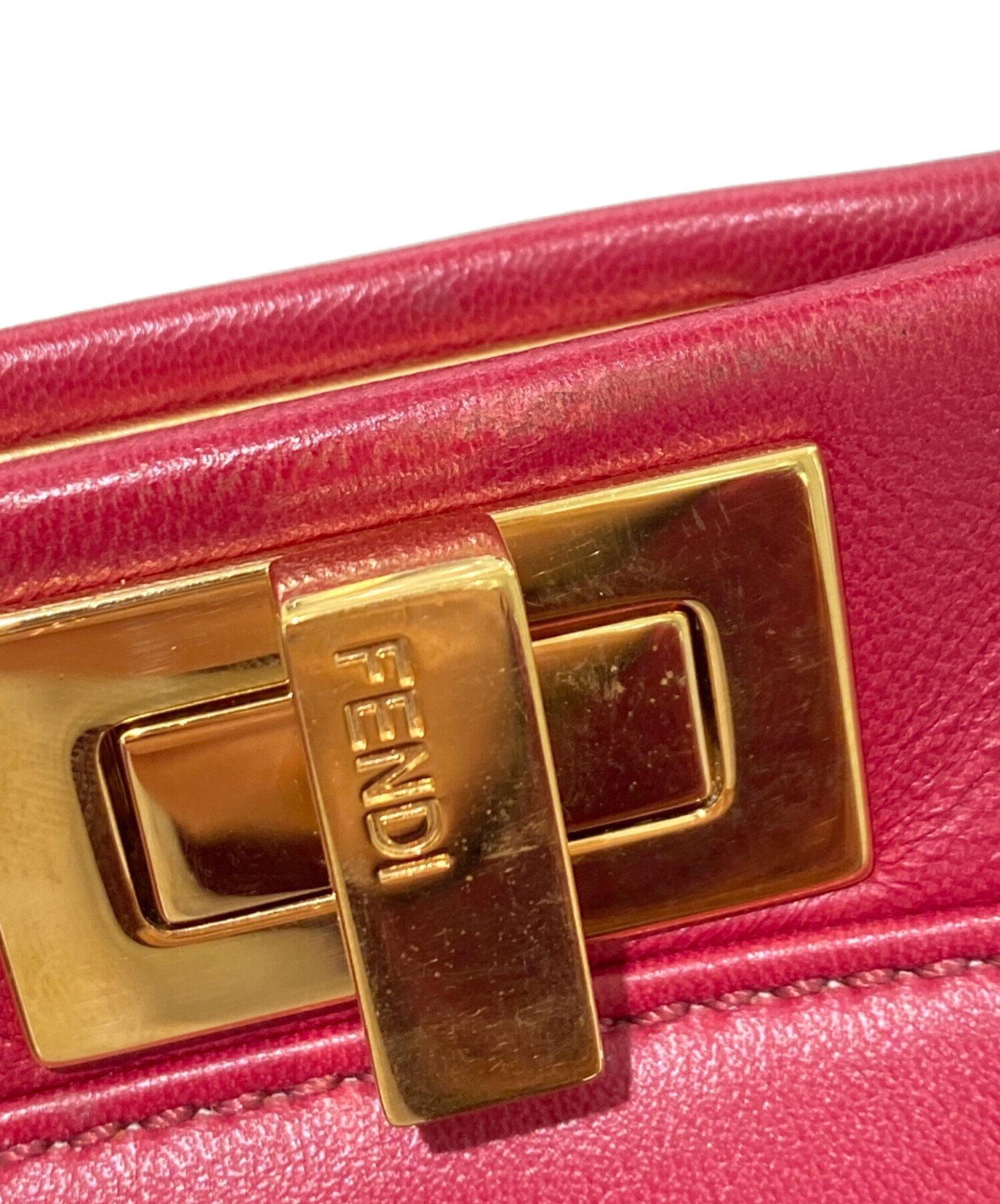 フェンディ FENDI ボックス ショルダーバッグ バッグ レザー レディース ピンク系 【中古】 FENDI - フェンディ FENDI ボックス ショルダーバッグ バッグ レザー