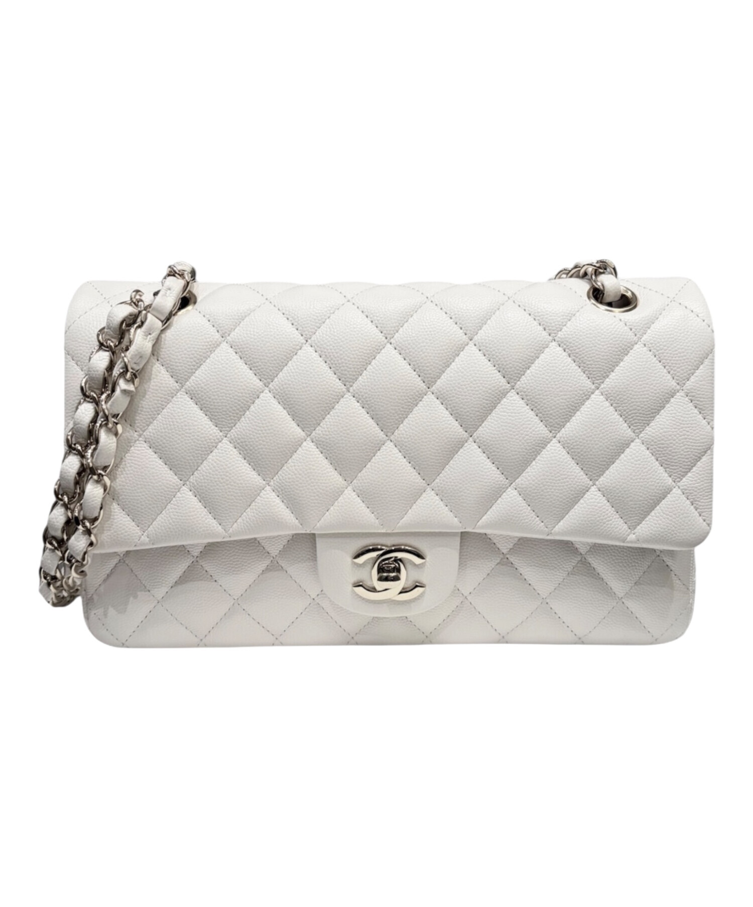 CHANEL ホワイト シルバー スニーカー org.jpg