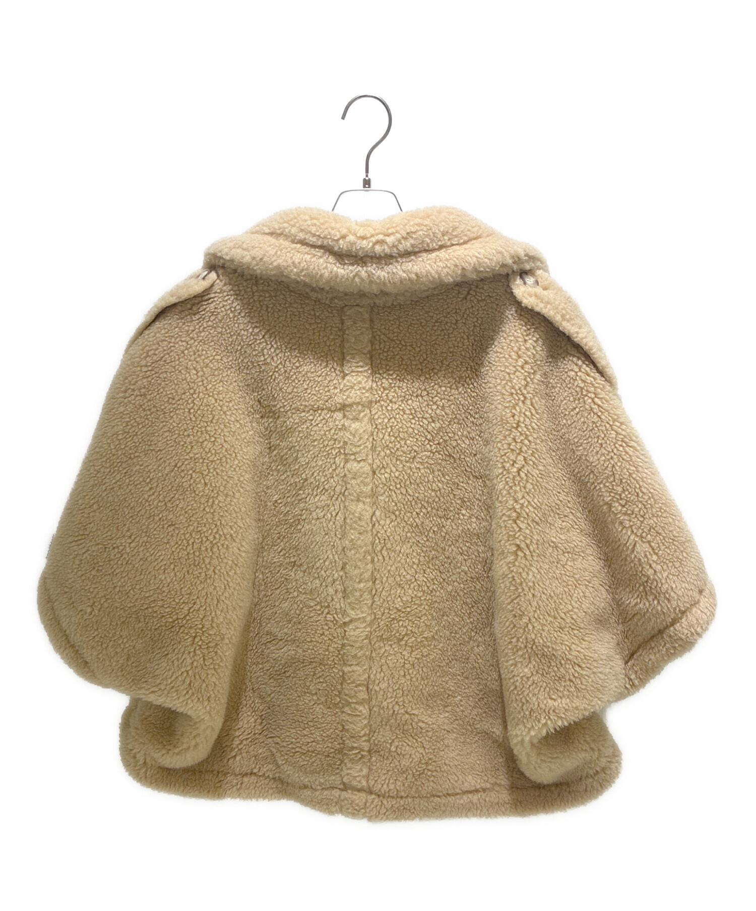 【未使用】MaxMara マックスマーラ　テディベアケープ 中古・古着通販】MaxMara (マックスマーラ) テディベアケープ ベージュ