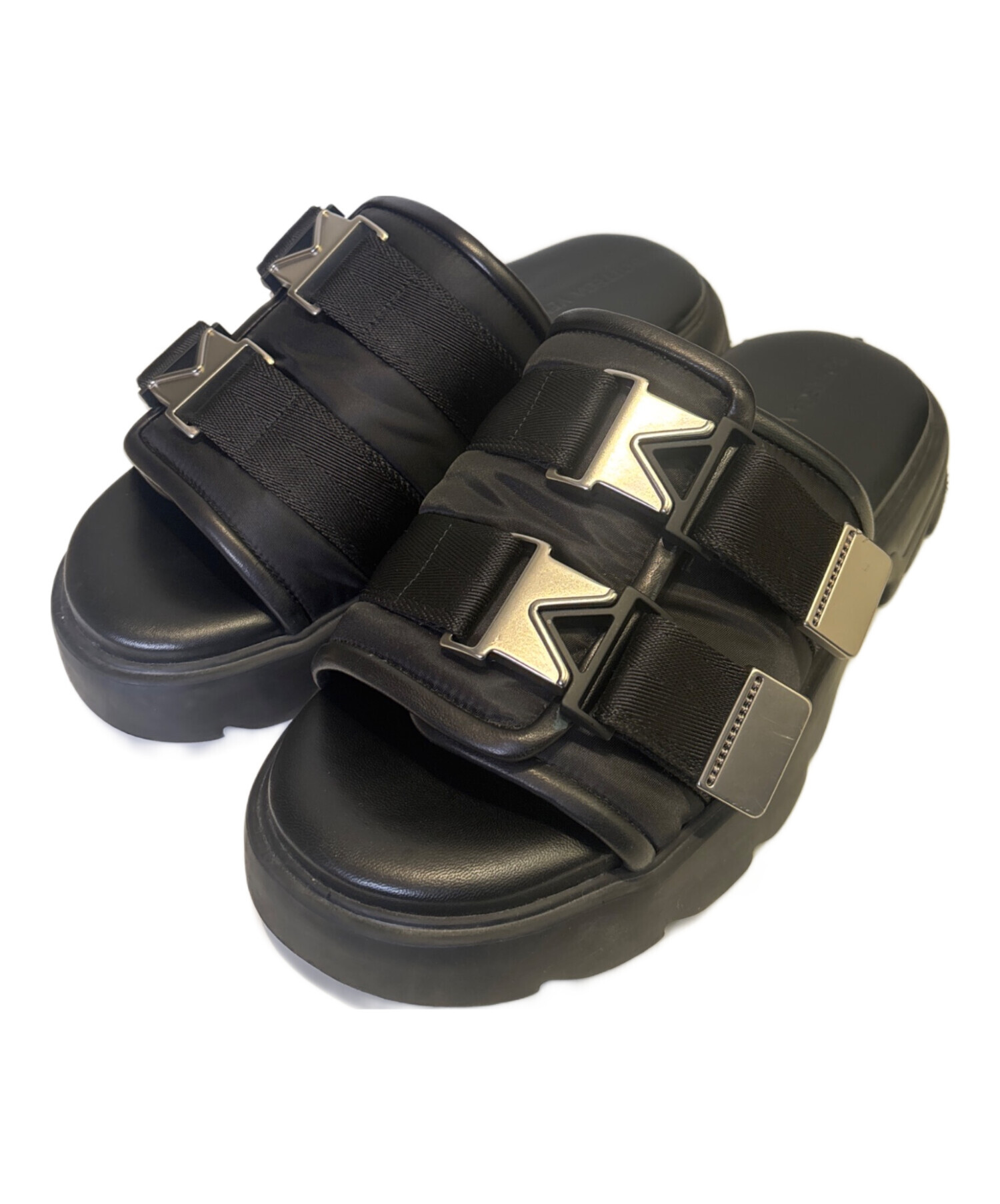 【新品SALE】42 ボッテガヴェネタ フラッシュ スライドサンダル　ブラック 中古・古着通販】BOTTEGA VENETA (ボッテガベネタ) フラッシュ