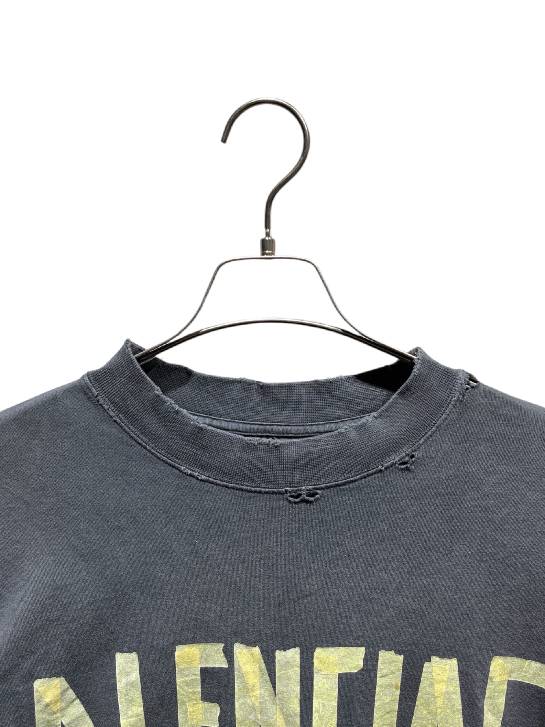 中古・古着通販】BALENCIAGA (バレンシアガ) テープロゴダメージT