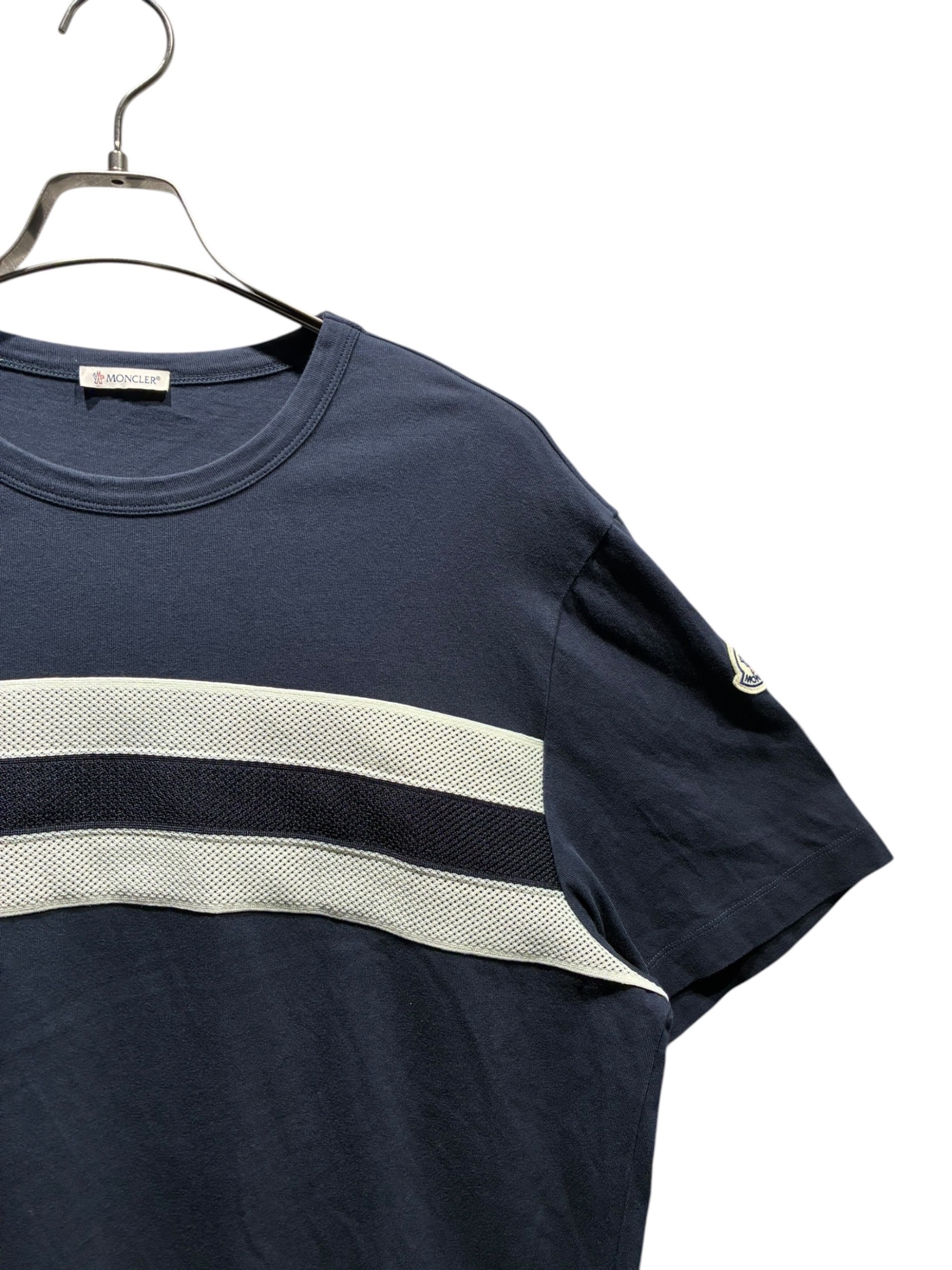 【極美品】MONCLER モンクレール　ネイビー ロゴ Tシャツ 2A 95cm MONCLER（モンクレール） 半袖Tシャツ メンズ SS T-SHIRT MONCLER