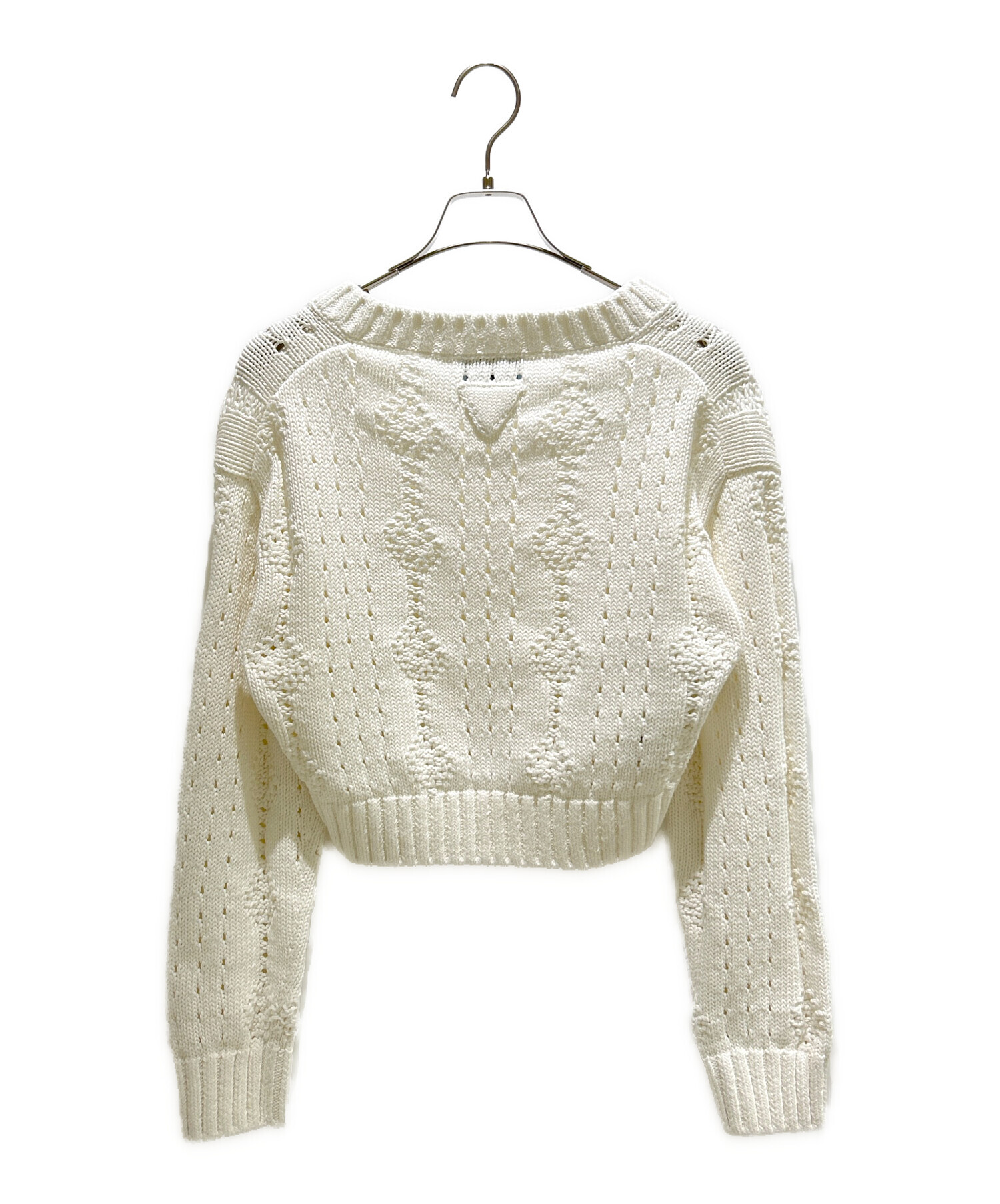 中古・古着通販】PRADA (プラダ) トライアングルロゴVネックケーブル