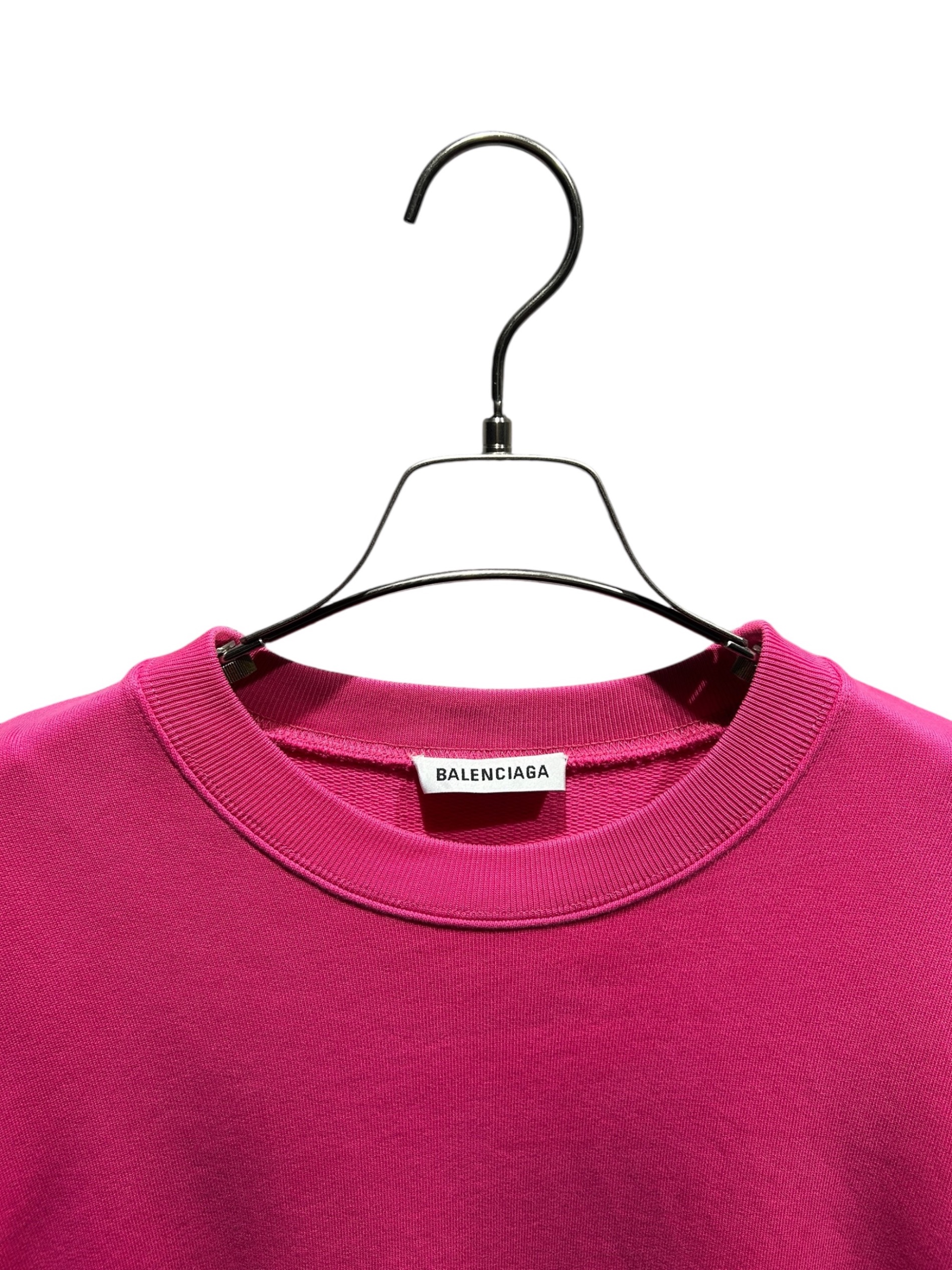 KK最終値下げ　BALENCIAGA ピンク ロゴセーター BALENCIAGA - バレンシアガ 21AW ロゴ オーバーサイズ ニット セーター
