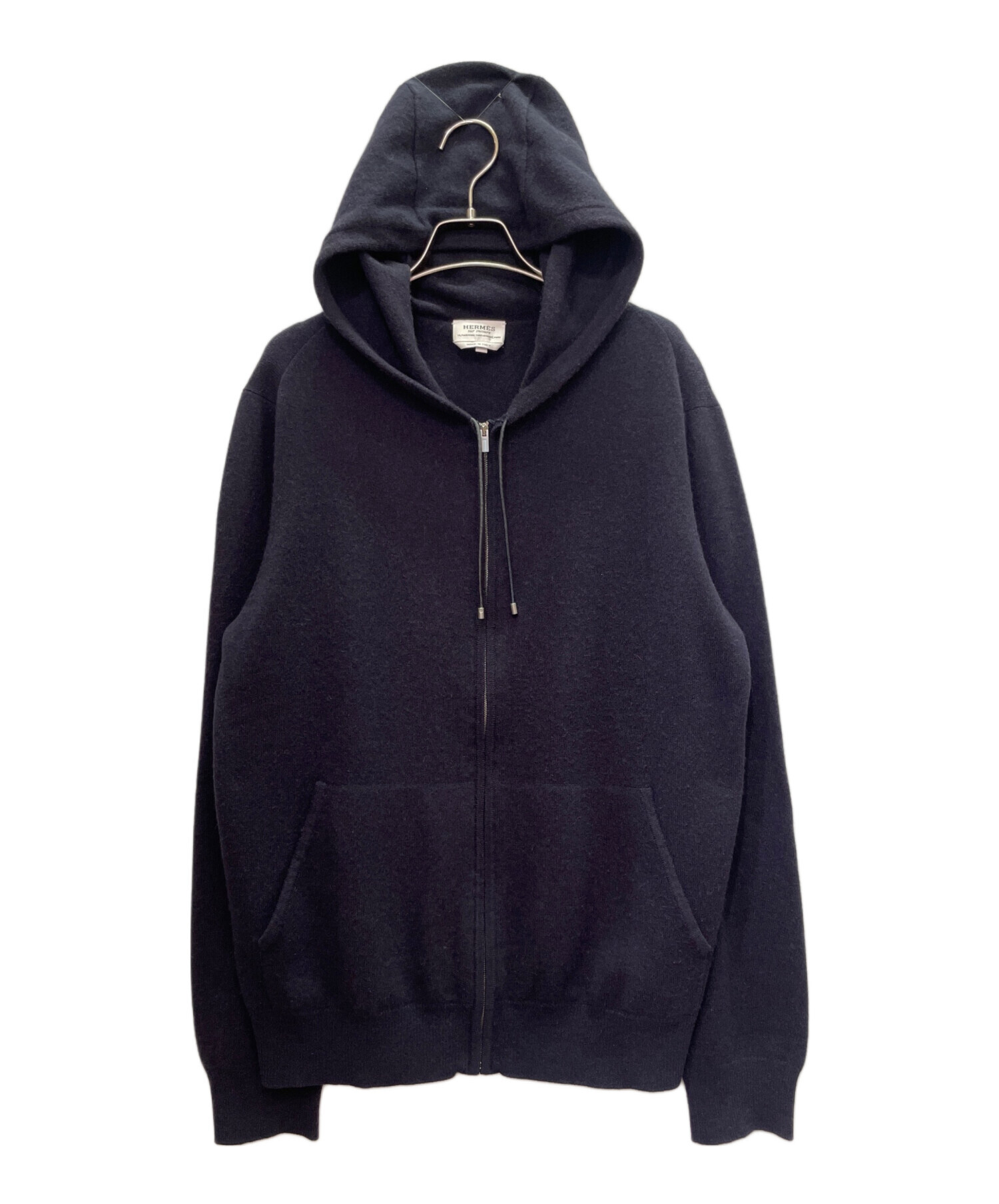 中古・古着通販】HERMES (エルメス) カシミヤジップパーカー ネイビー