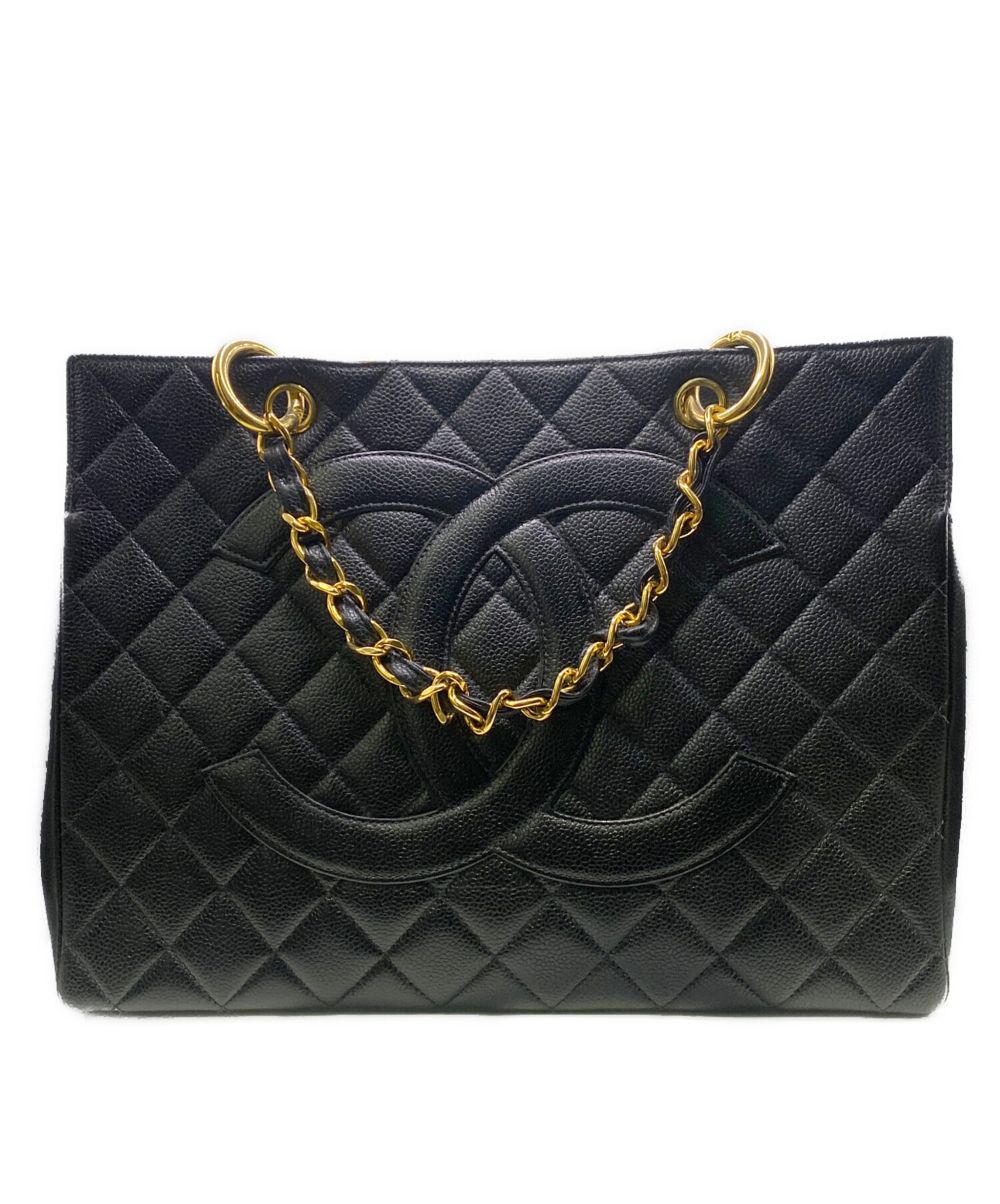 中古・古着通販】CHANEL (シャネル) チェーンハンドバッグ ブラック 