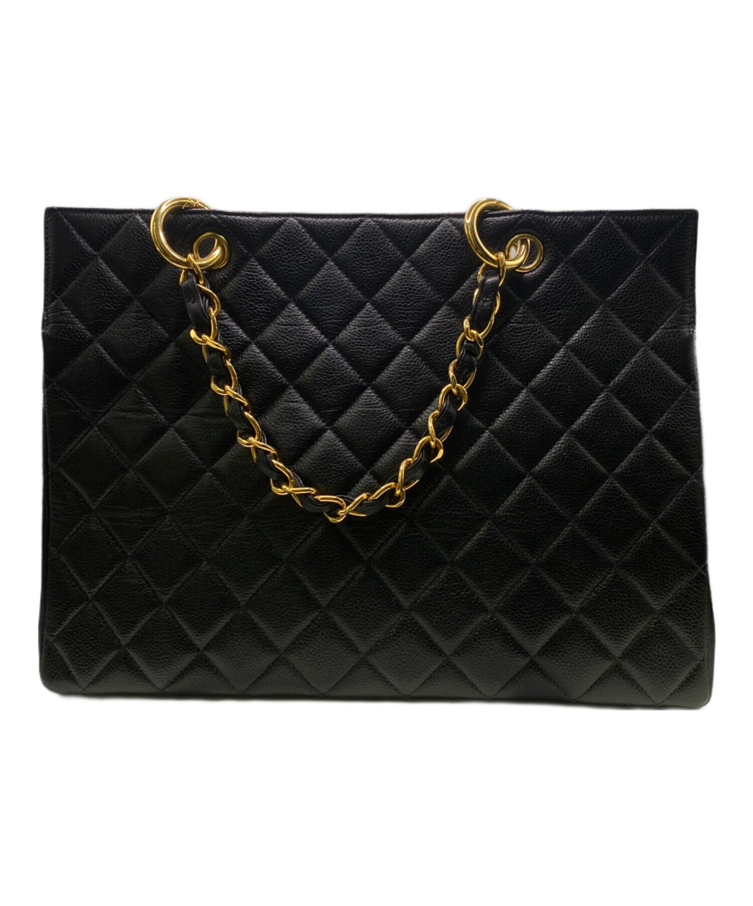 中古・古着通販】CHANEL (シャネル) チェーンハンドバッグ ブラック