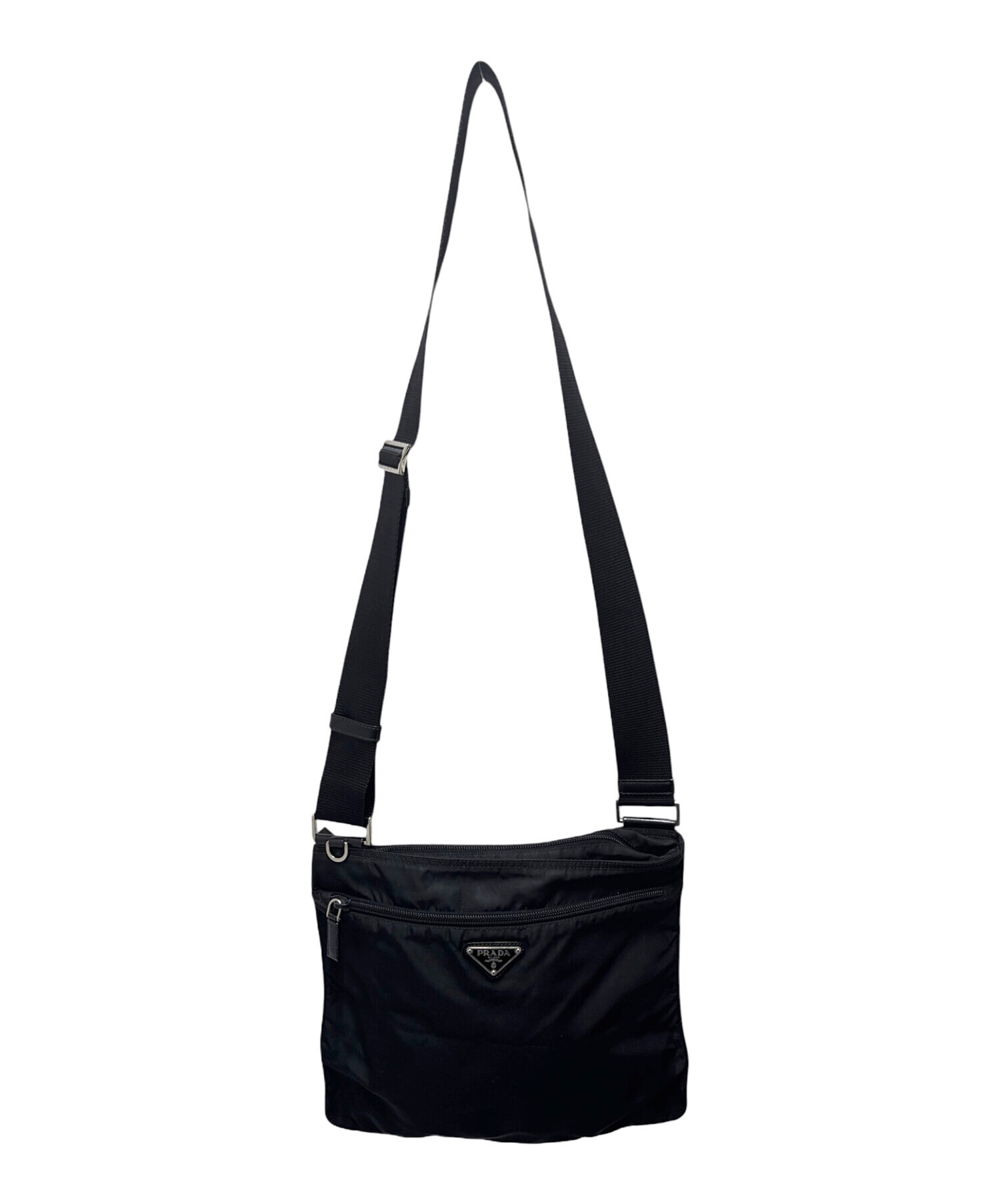 中古・古着通販】PRADA (プラダ) トライアングルロゴショルダーバッグ