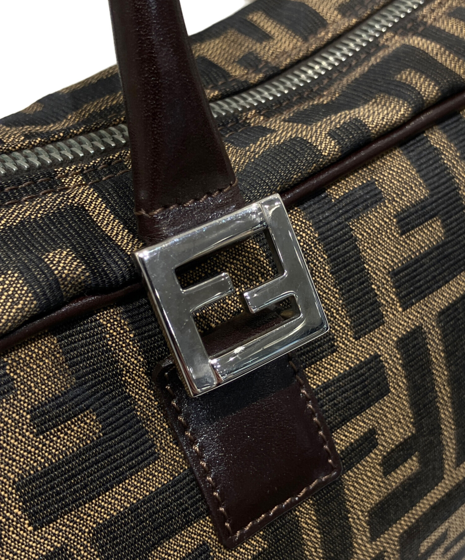 中古・古着通販】FENDI (フェンディ) ハンドバッグ ズッカ ブラウン