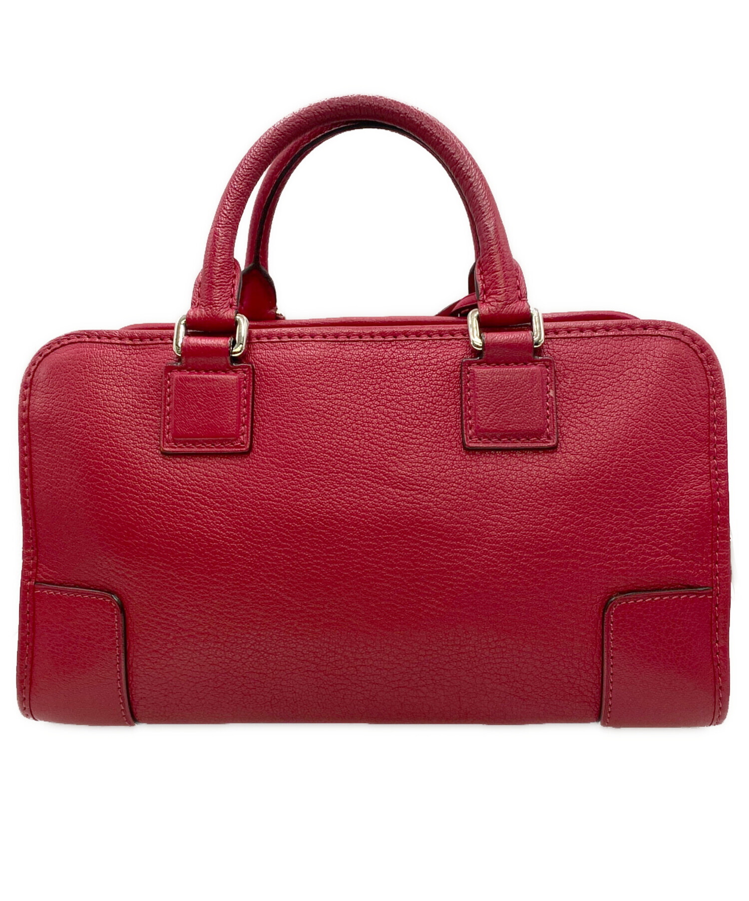 LOEWE(ロエベ) ハンドバッグ アマソナ28 レッド レザー 中古・古着通販】LOEWE (ロエベ) アマソナ28 ミニボストンバッグ