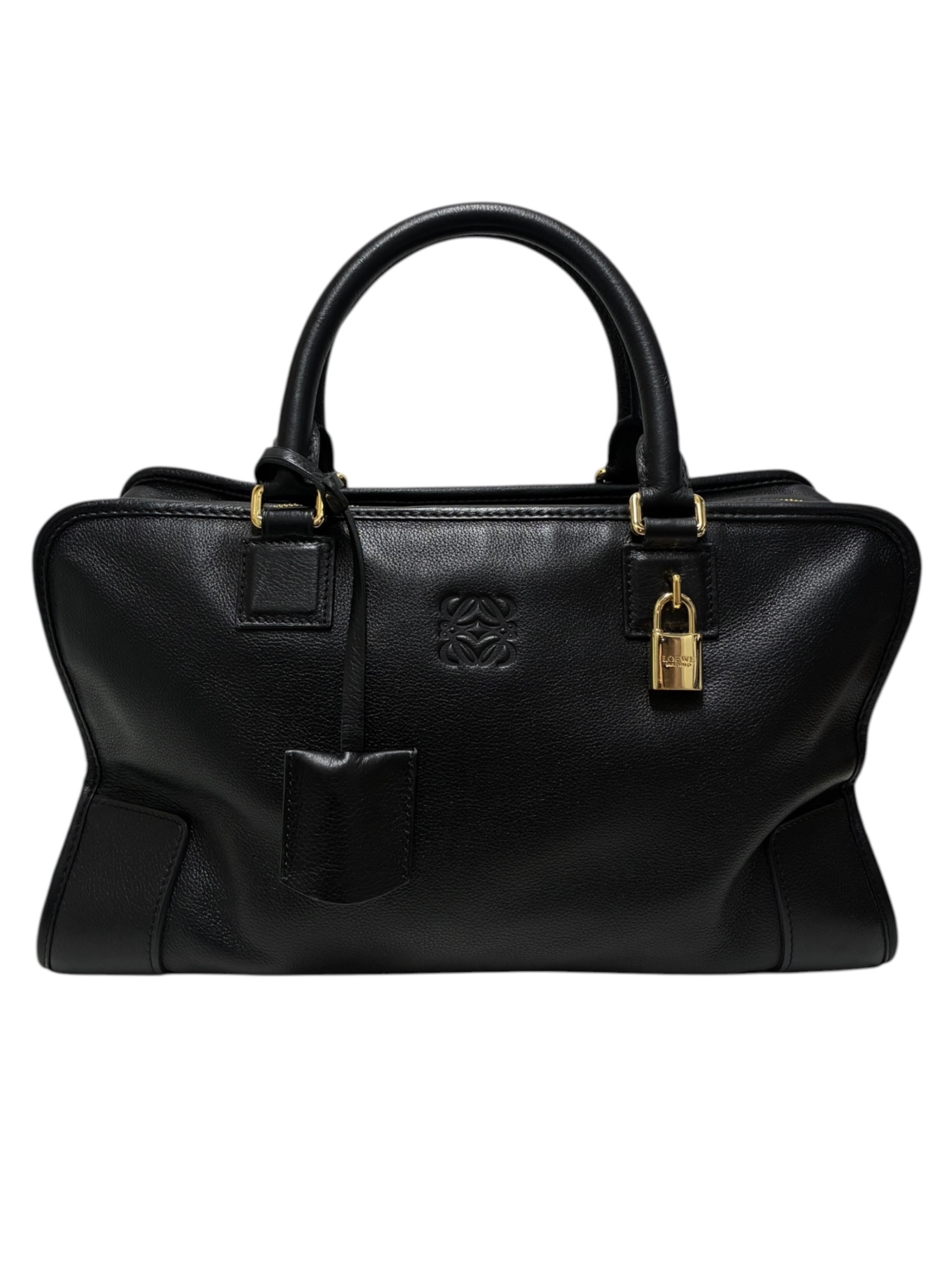 ロエベ LOEWE アマソナ 36 ノワール ブラック 黒 ゴールド 金具 中古・古着通販】LOEWE (ロエベ) アマソナ36 ブラック サイズ:36