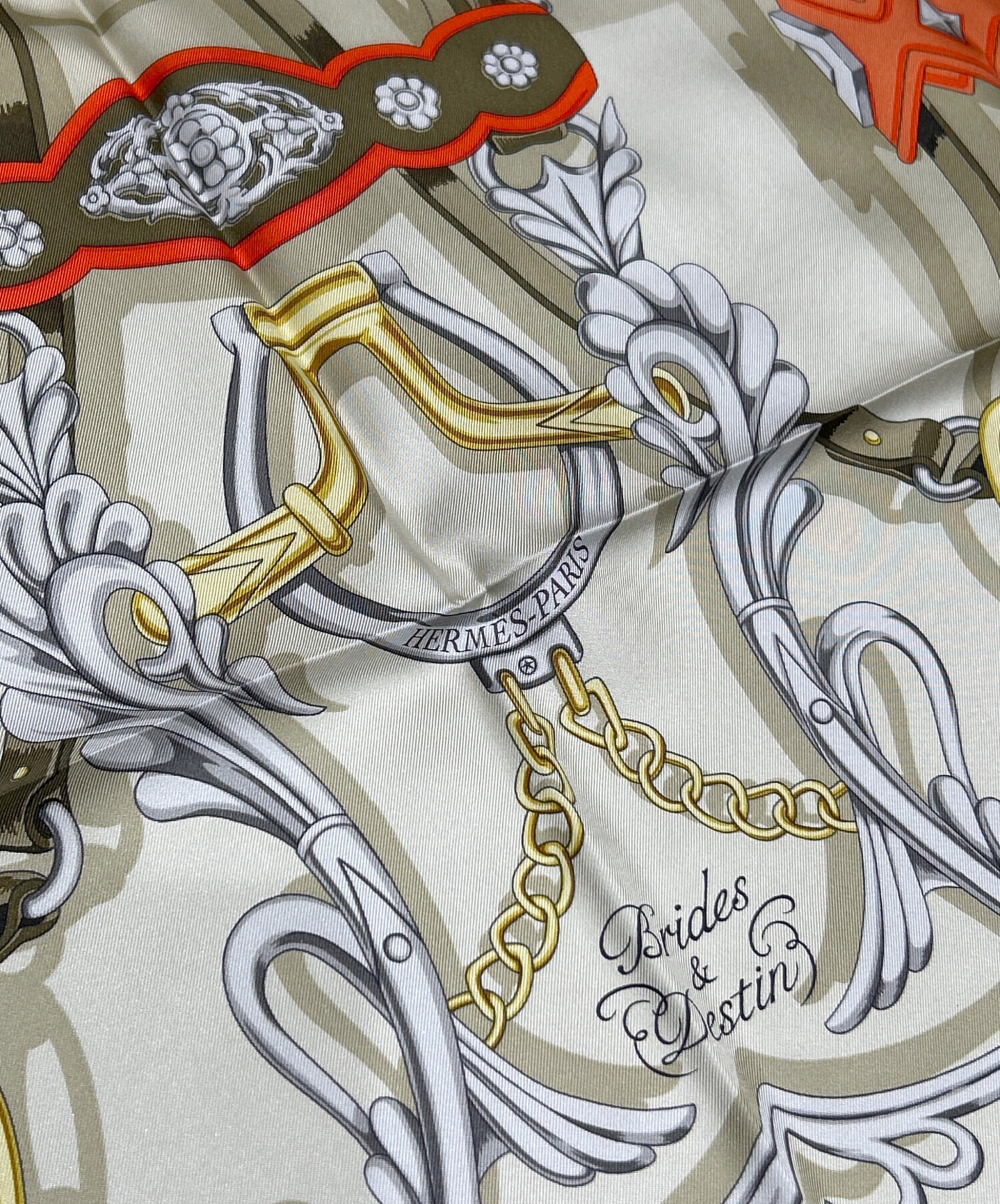エルメス カレ90 BRIDES ET DESTIN 可愛らしい花嫁 シル エルメス 小物 