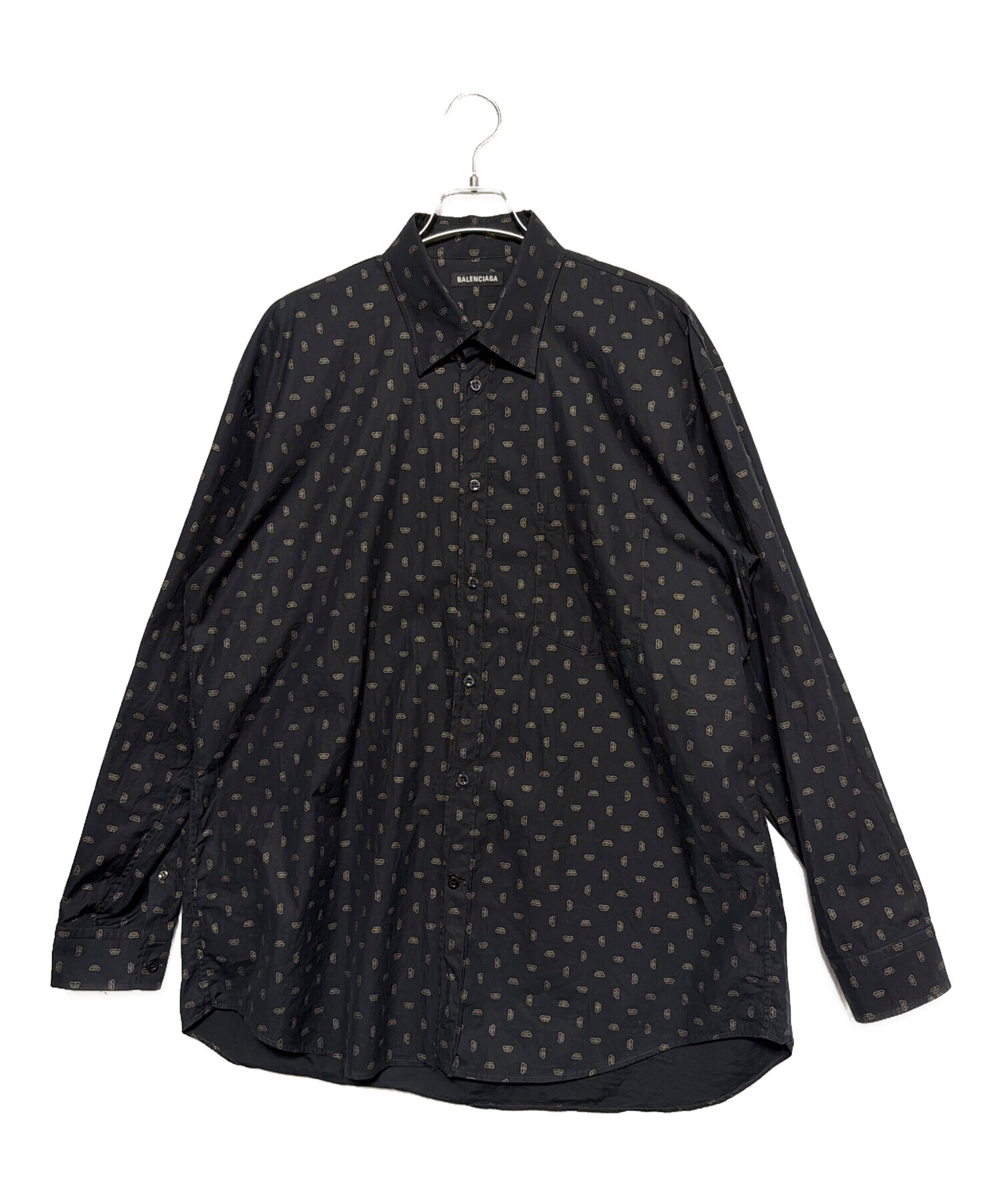 BB 美品　バレンシアガ　シャツ 中古・古着通販】BALENCIAGA (バレンシアガ) BB logo shirt ブラック