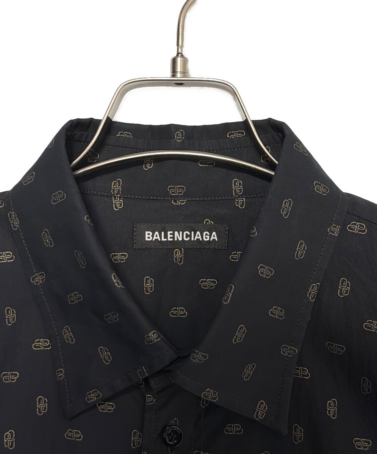 中古・古着通販】BALENCIAGA (バレンシアガ) BB logo shirt ブラック