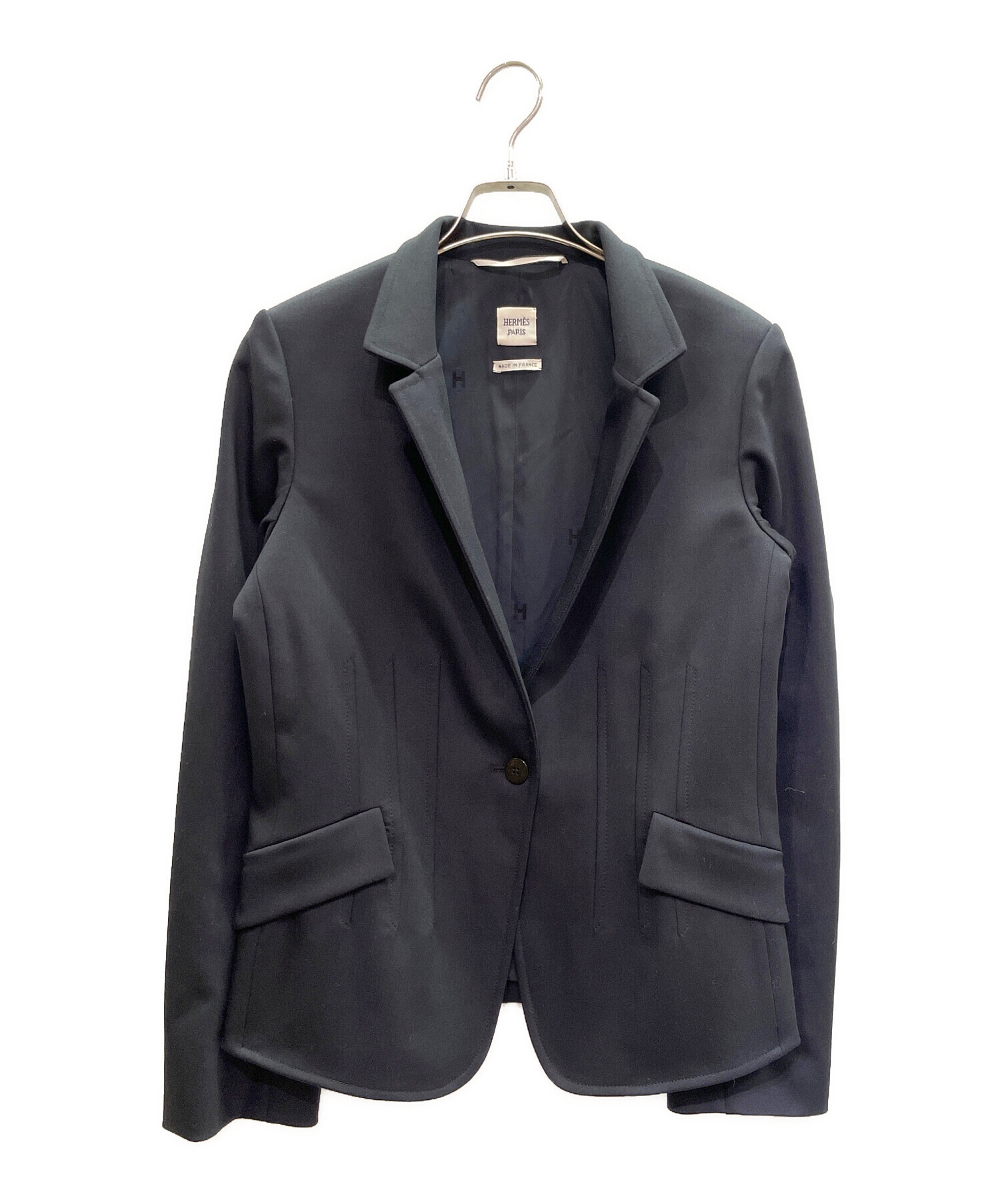 中古・古着通販】HERMES (エルメス) 1Bテーラードジャケット ネイビー 