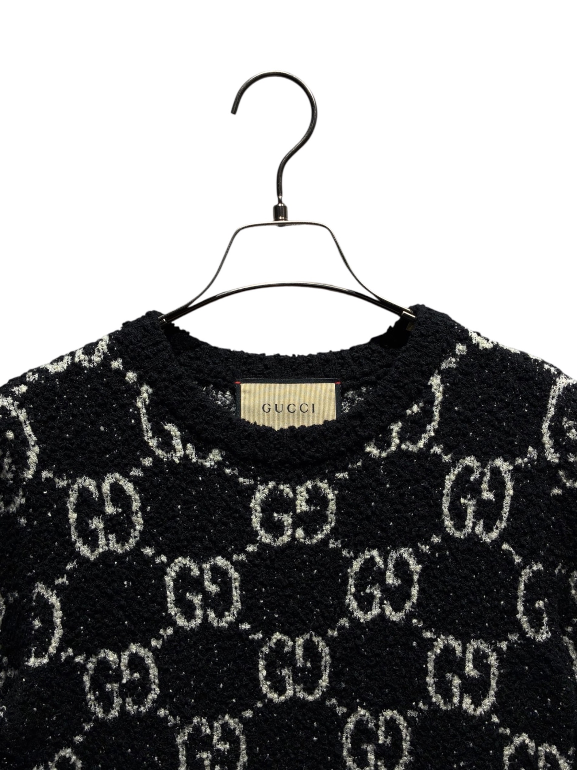 中古・古着通販】GUCCI (グッチ) GGニットワンピース ブラック サイズ