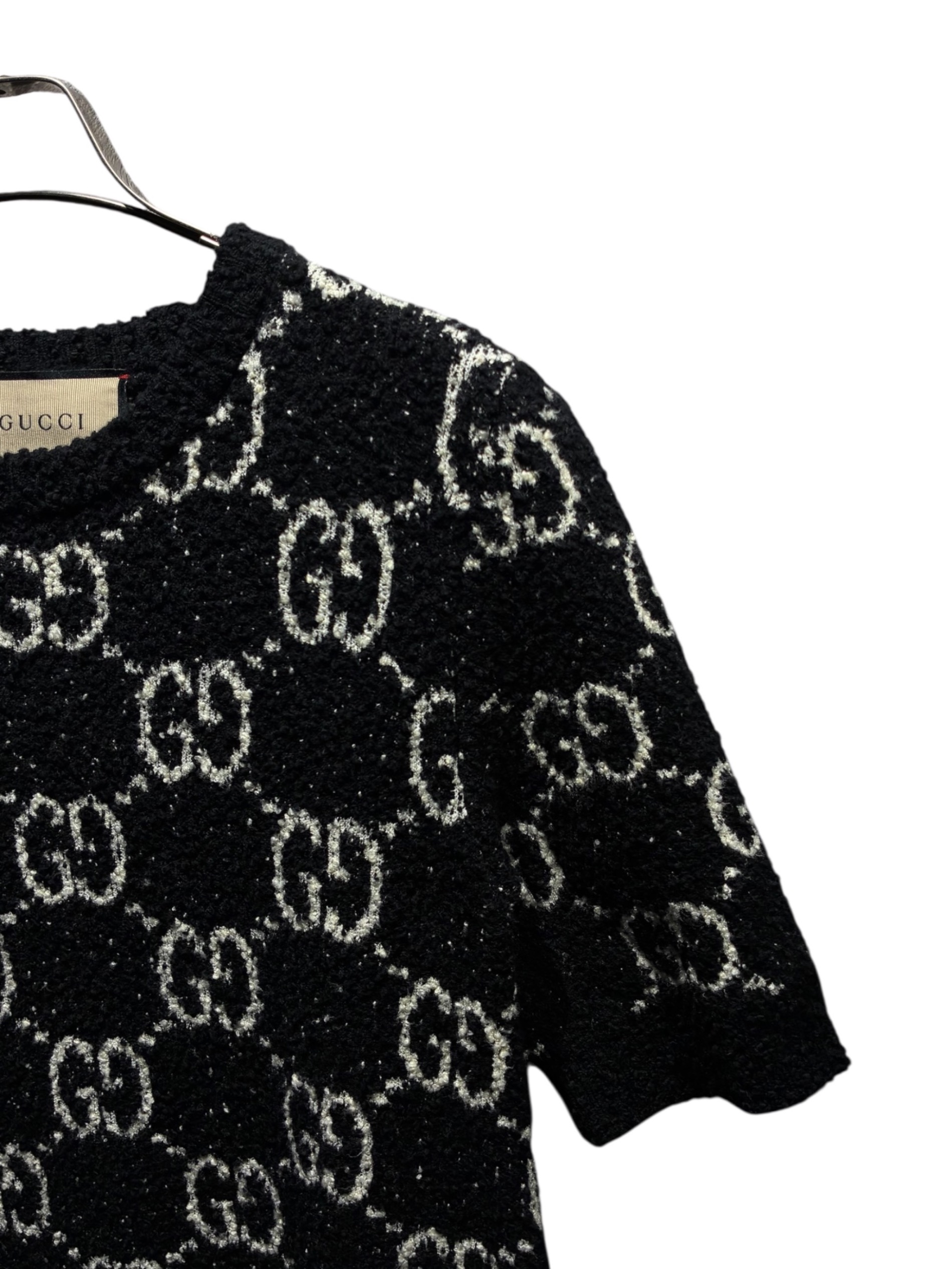 中古・古着通販】GUCCI (グッチ) GGニットワンピース ブラック サイズ