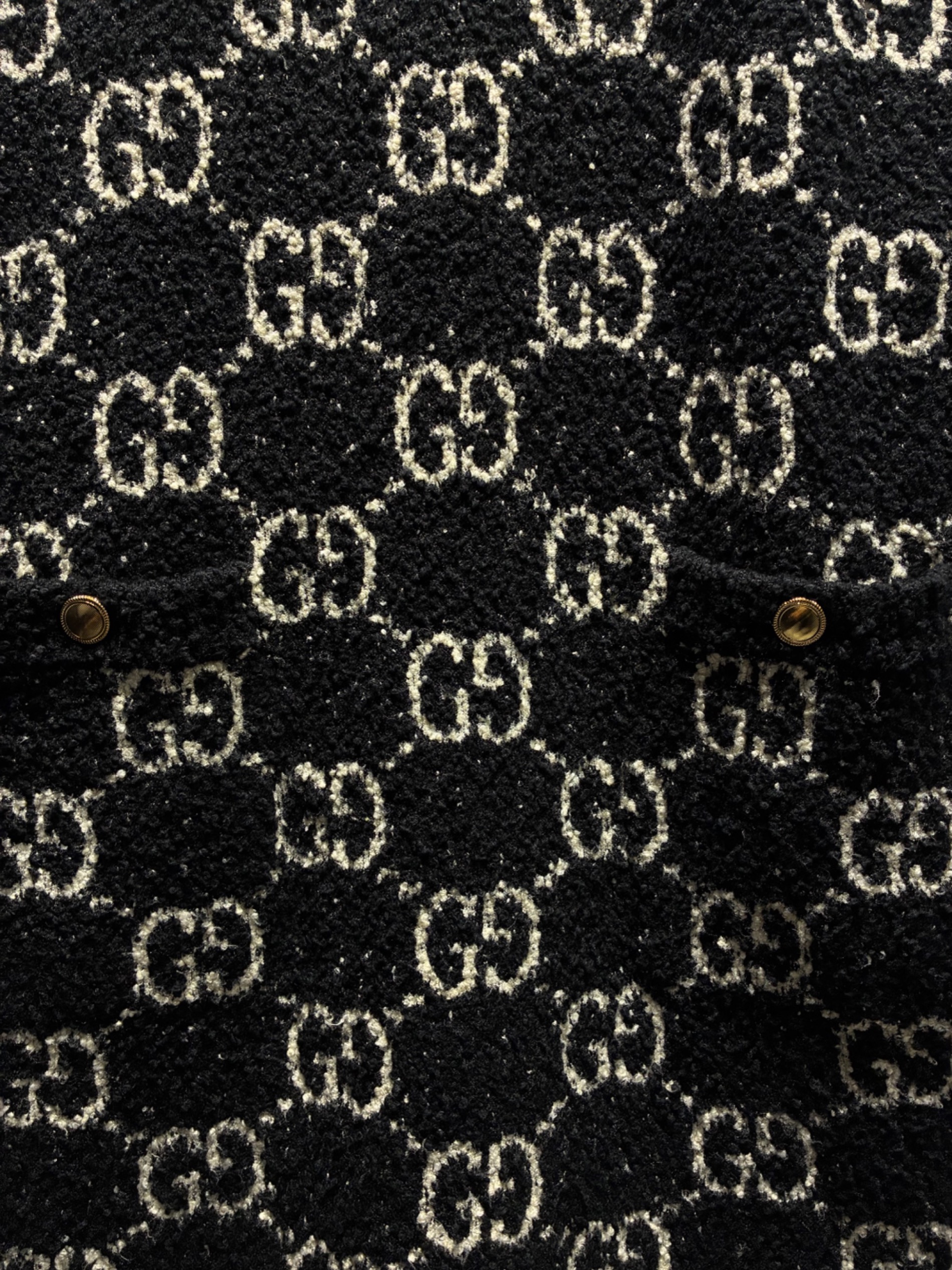 中古・古着通販】GUCCI (グッチ) GGニットワンピース ブラック サイズ