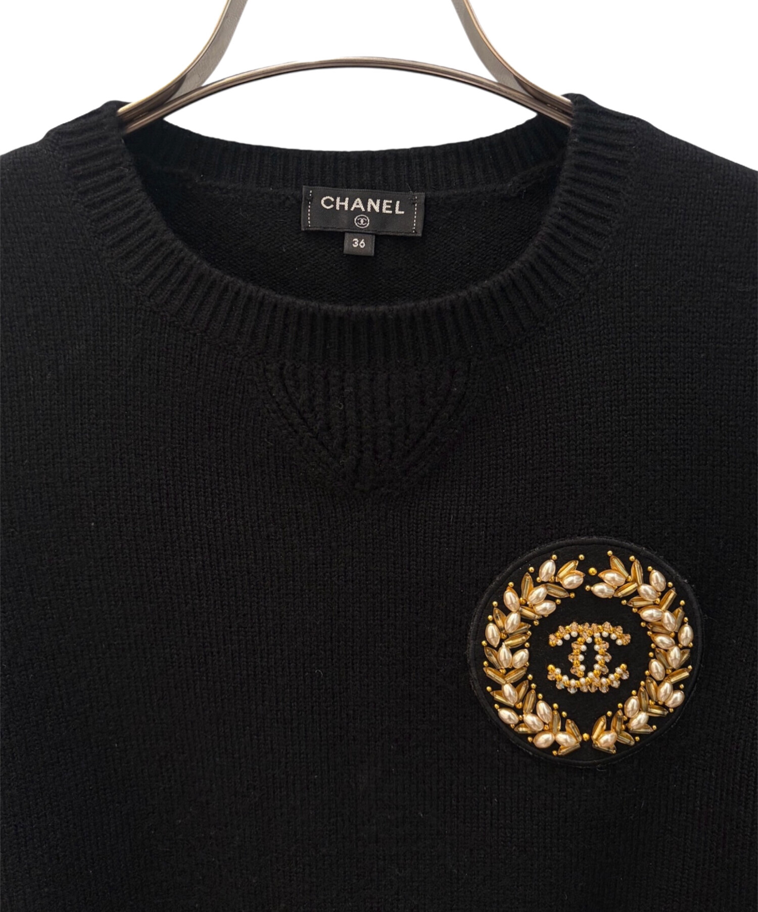 中古・古着通販】CHANEL (シャネル) ココマークエンブレムニット