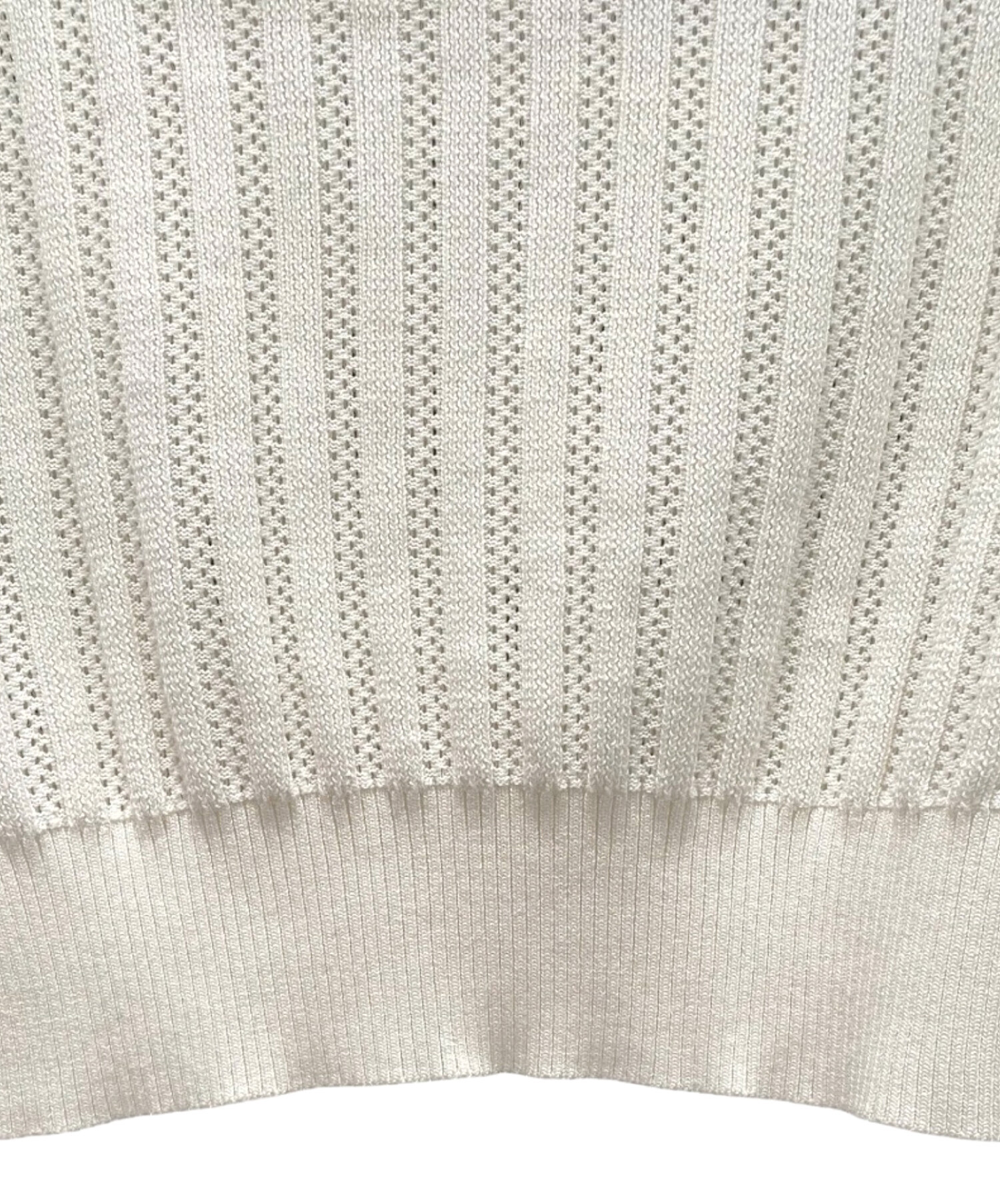 中古・古着通販】CHANEL (シャネル) ココマーク半袖ニット ホワイト