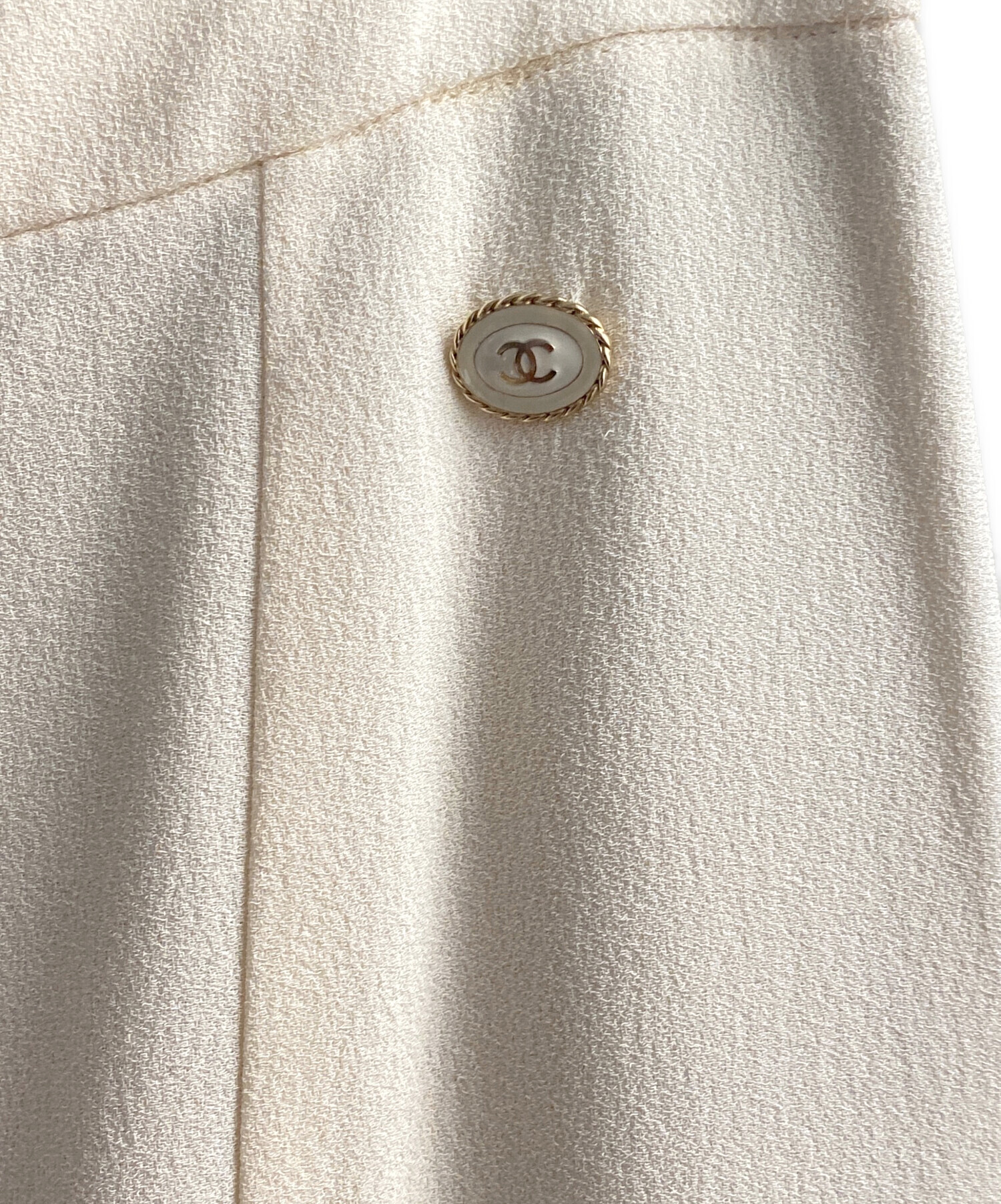 中古・古着通販】CHANEL (シャネル) ロングスカート ホワイト サイズ