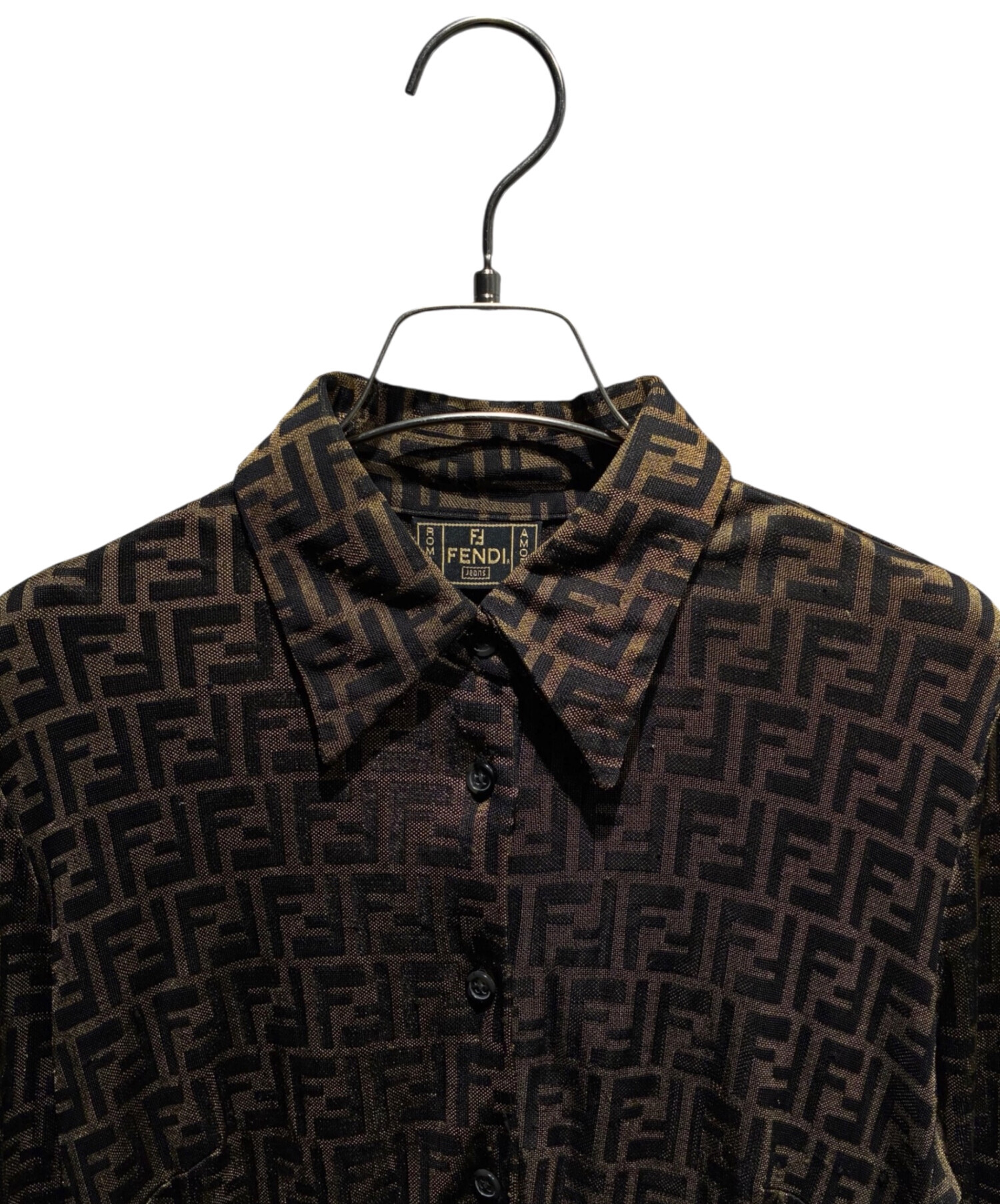 中古・古着通販】FENDI (フェンディ) ズッカシャツ ブラウン サイズ:42