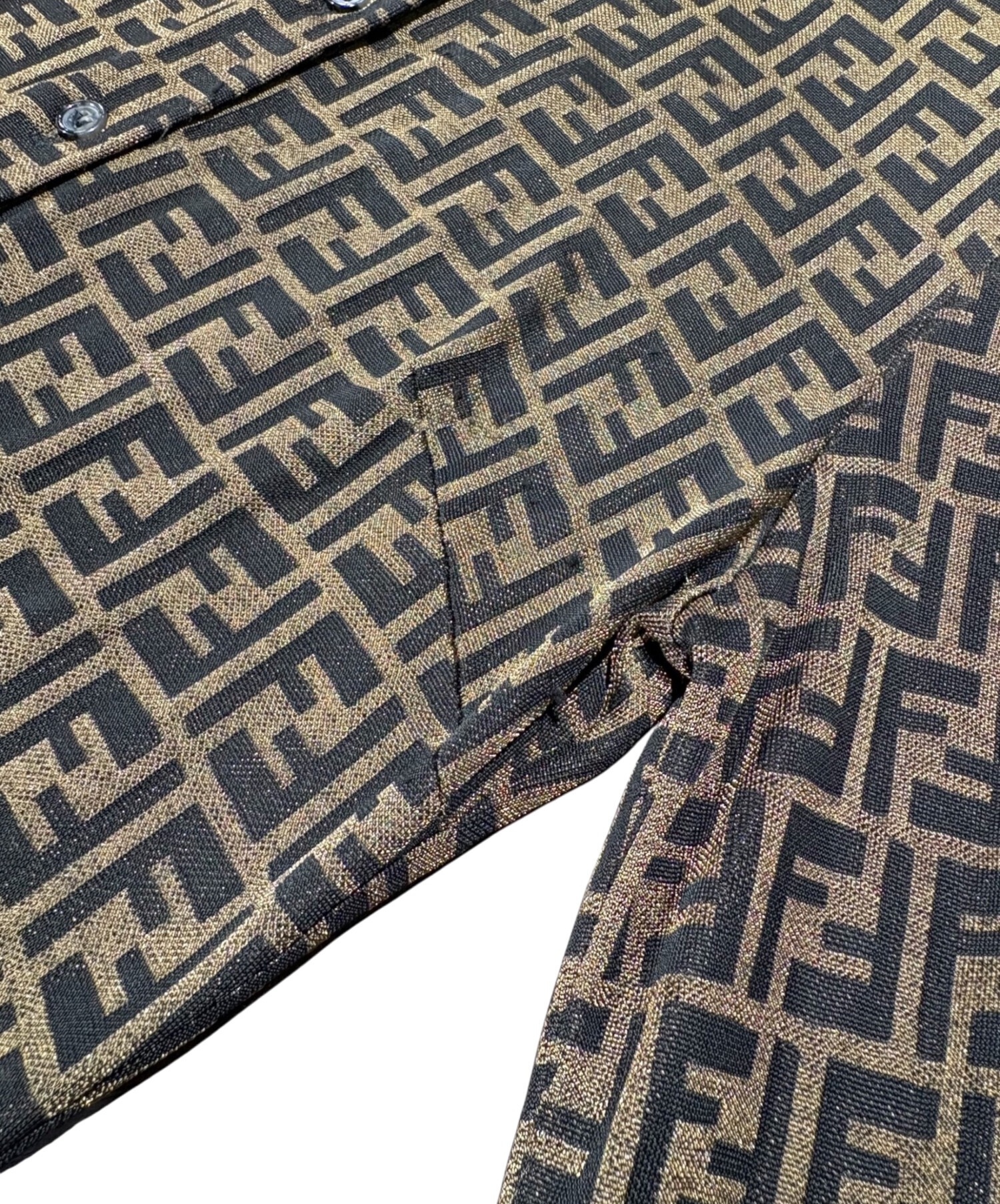 フェンディ FENDI ヴィンテージ ズッカ シアー シャツ 42 中古・古着通販】FENDI (フェンディ) ズッカシャツ ブラウン サイズ:42