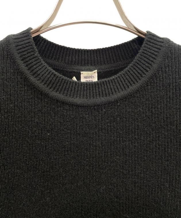 中古・古着通販】HERMES (エルメス) カシミヤ 半袖ニット ブラック