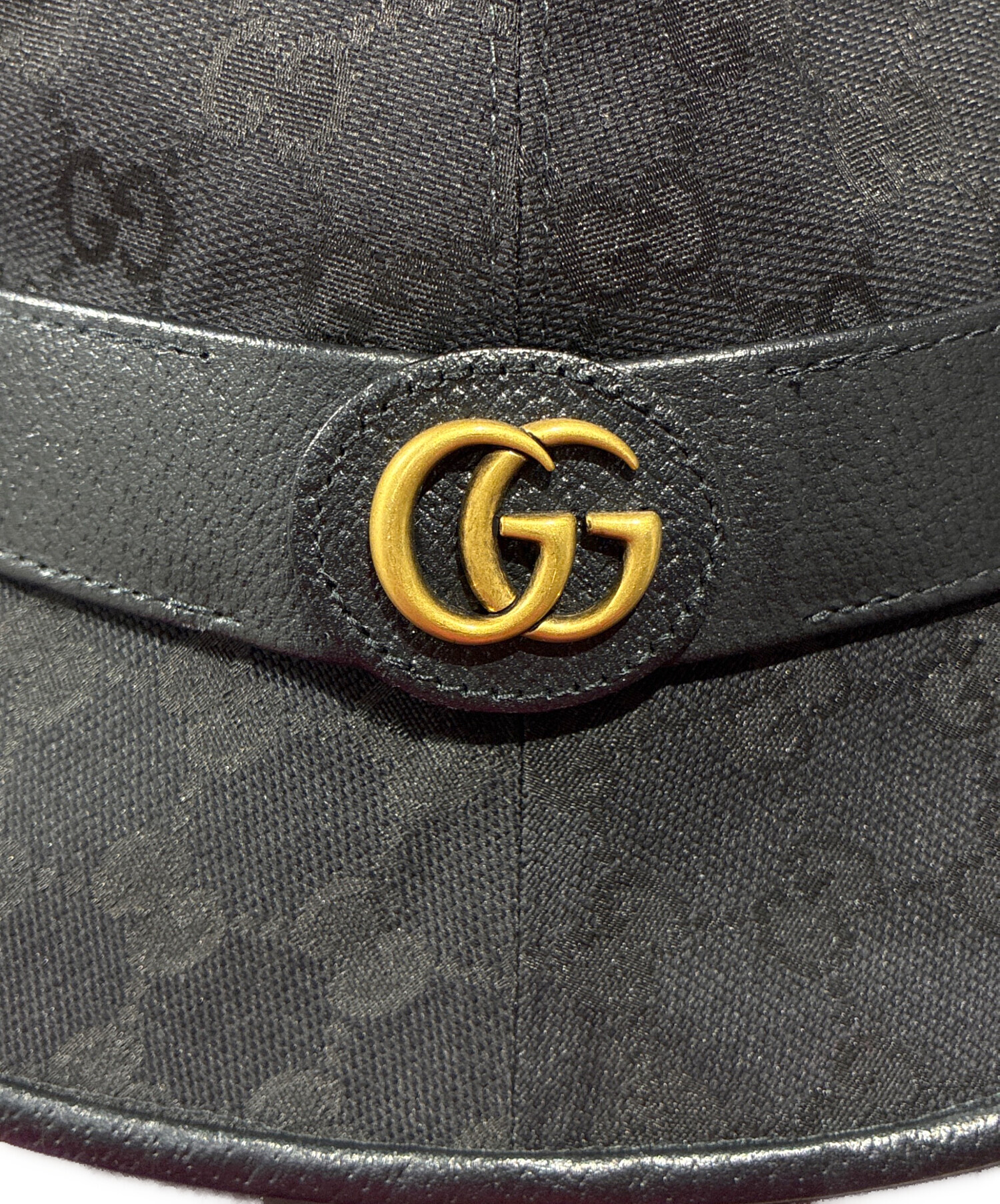 中古・古着通販】GUCCI (グッチ) GGマーモントハット ブラック サイズ